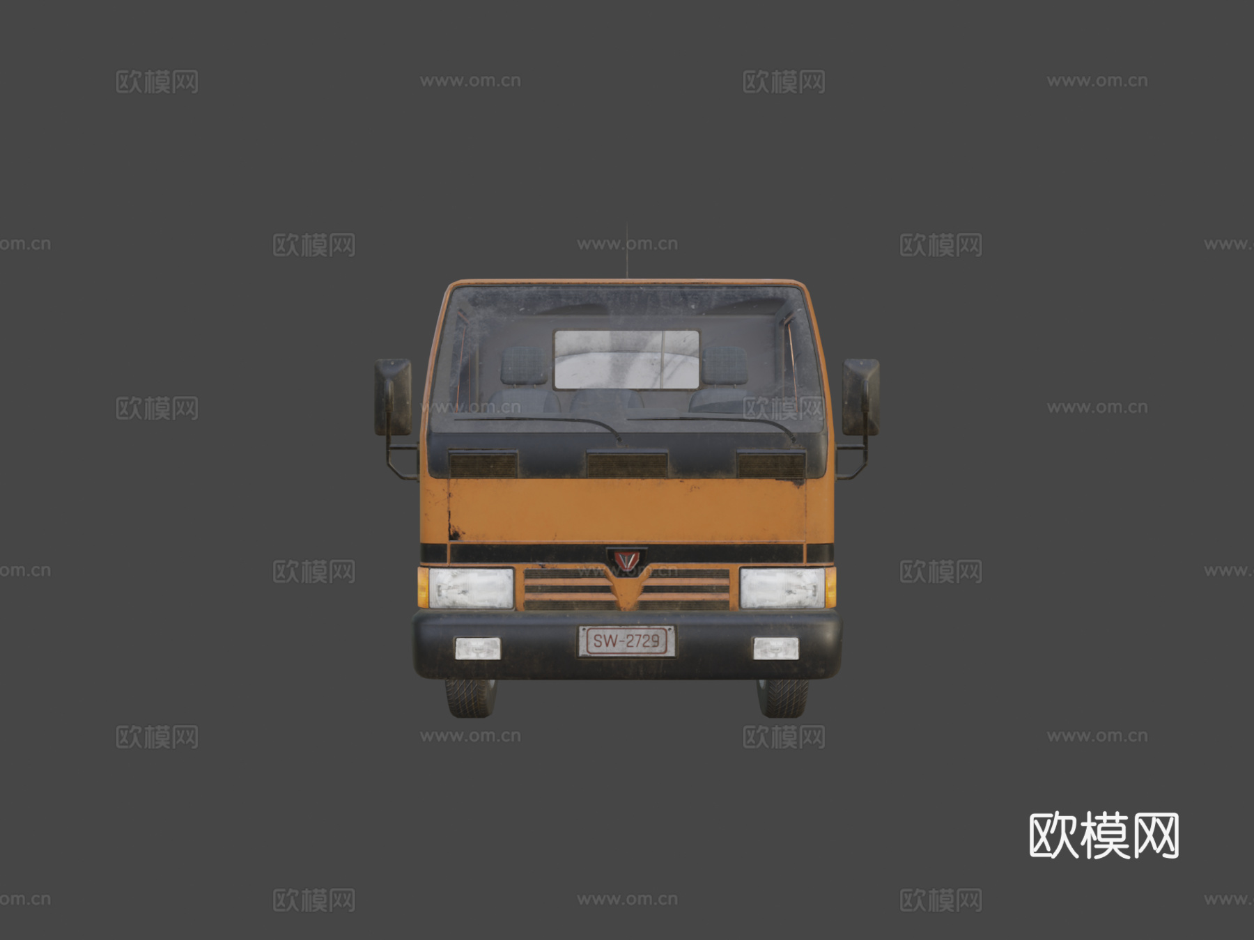 水罐车 运输车 水泥车3d模型下载（渲染图6）