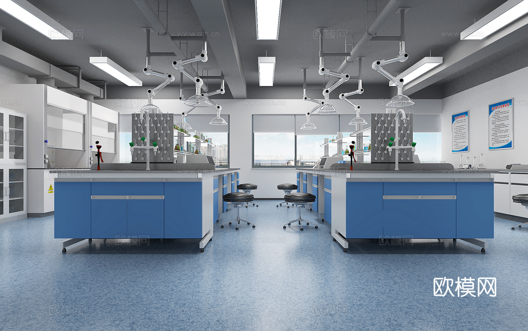 现代实验室3d模型下载（渲染图1）