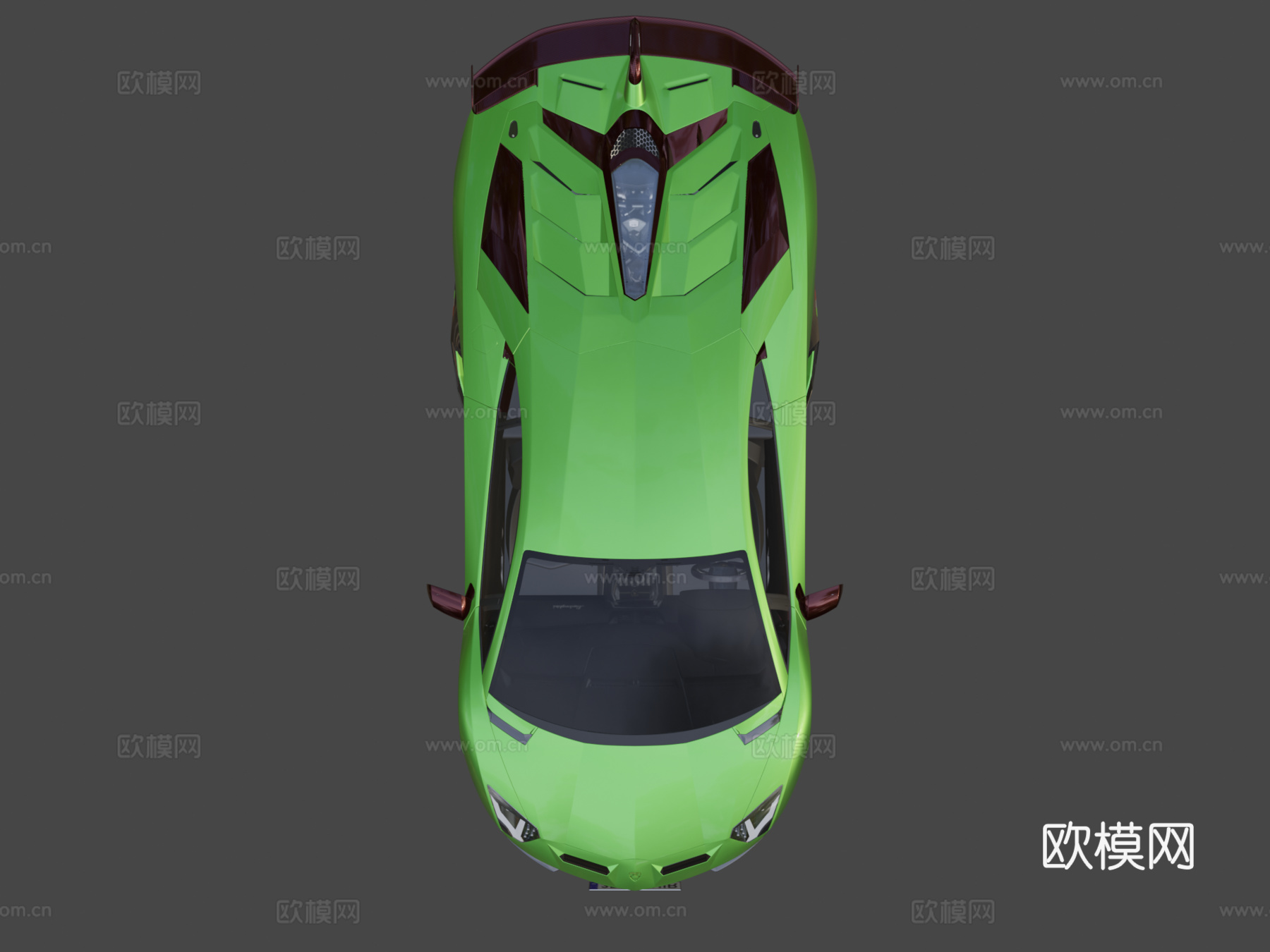 兰博基尼Aventador SVJ 2019 跑车3d模型