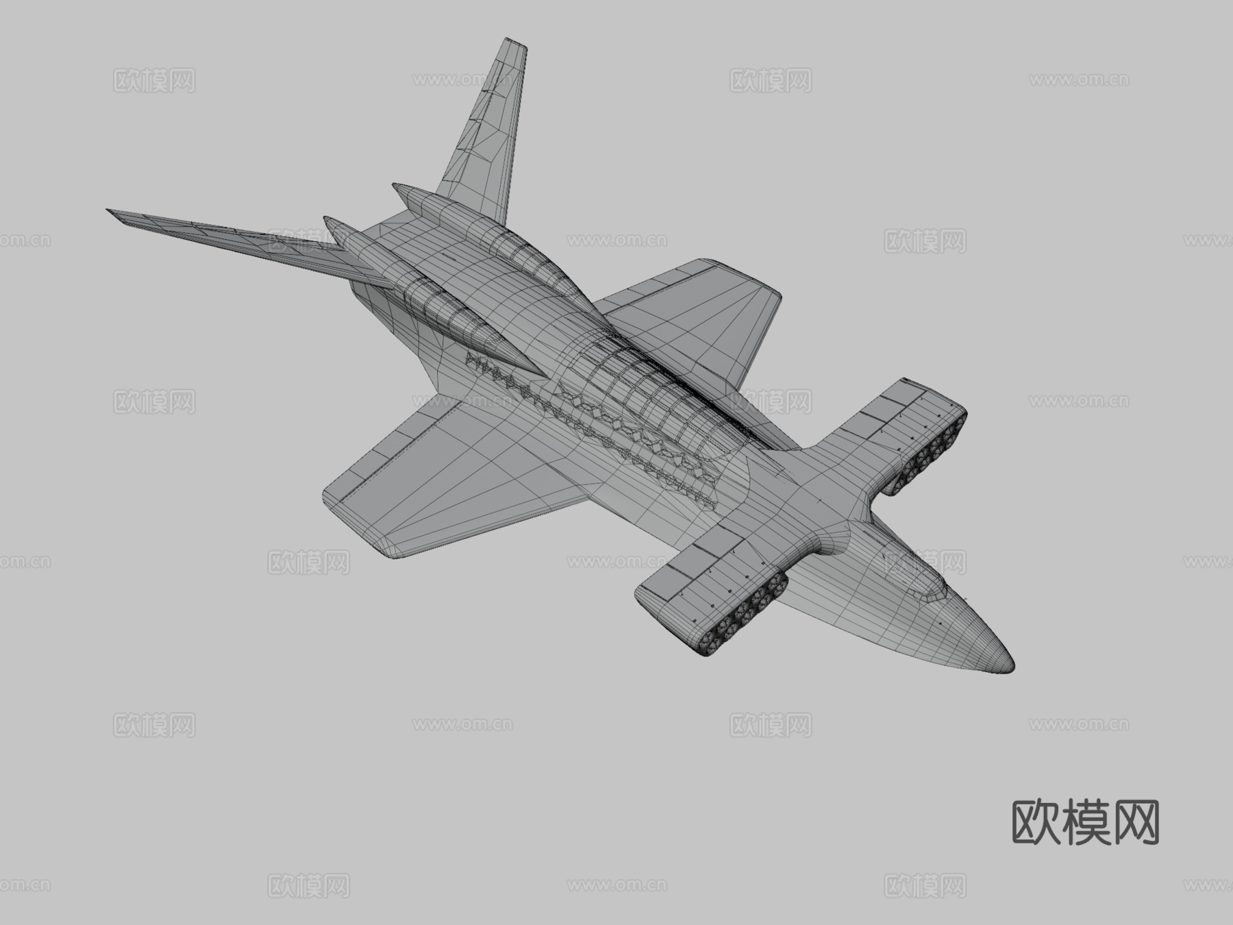 白色飞机 客机3d模型