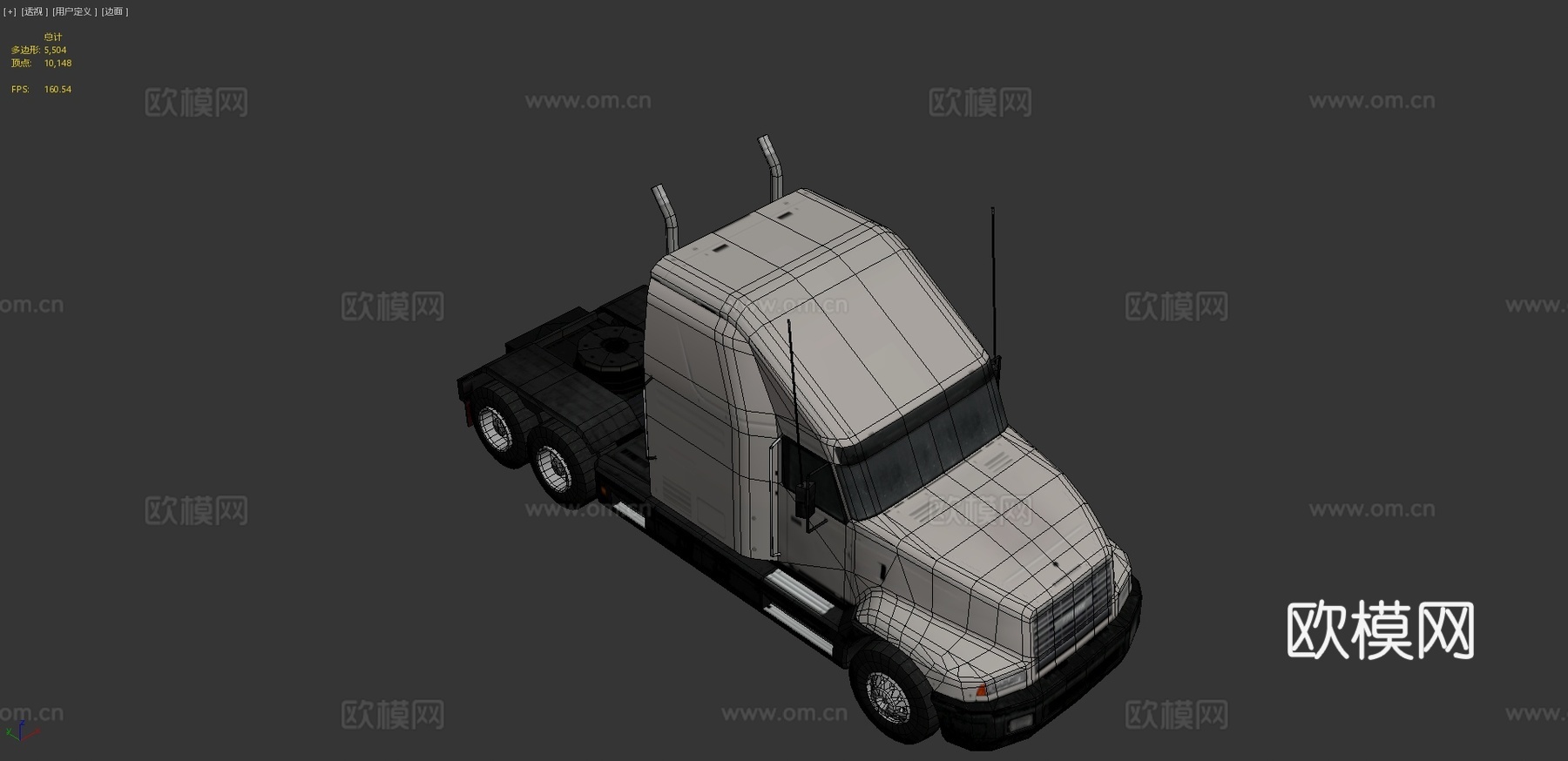 汽车 半挂车3d模型