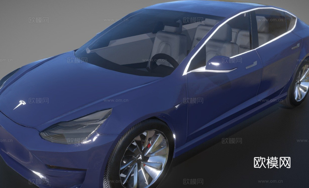 特斯拉Model 3汽车3d模型