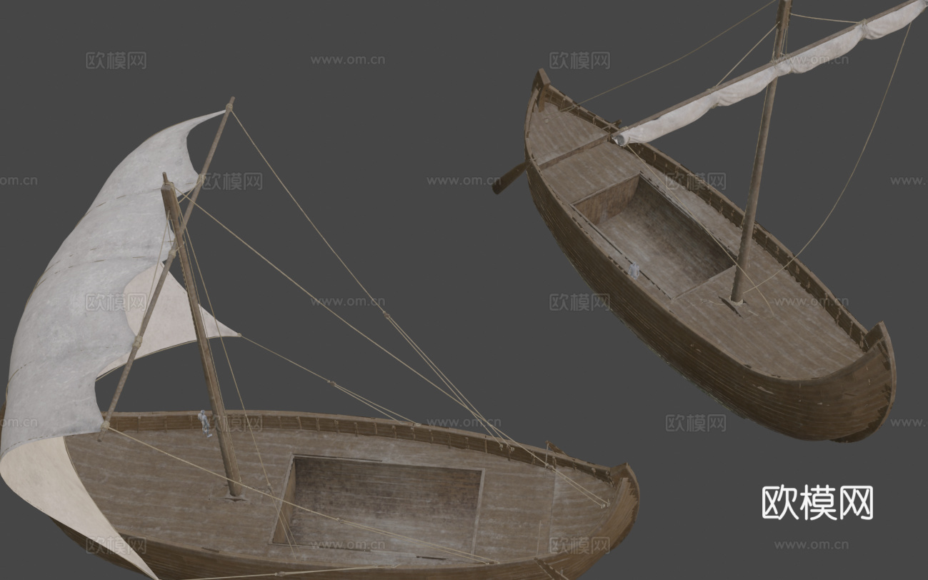 高卢船3d模型