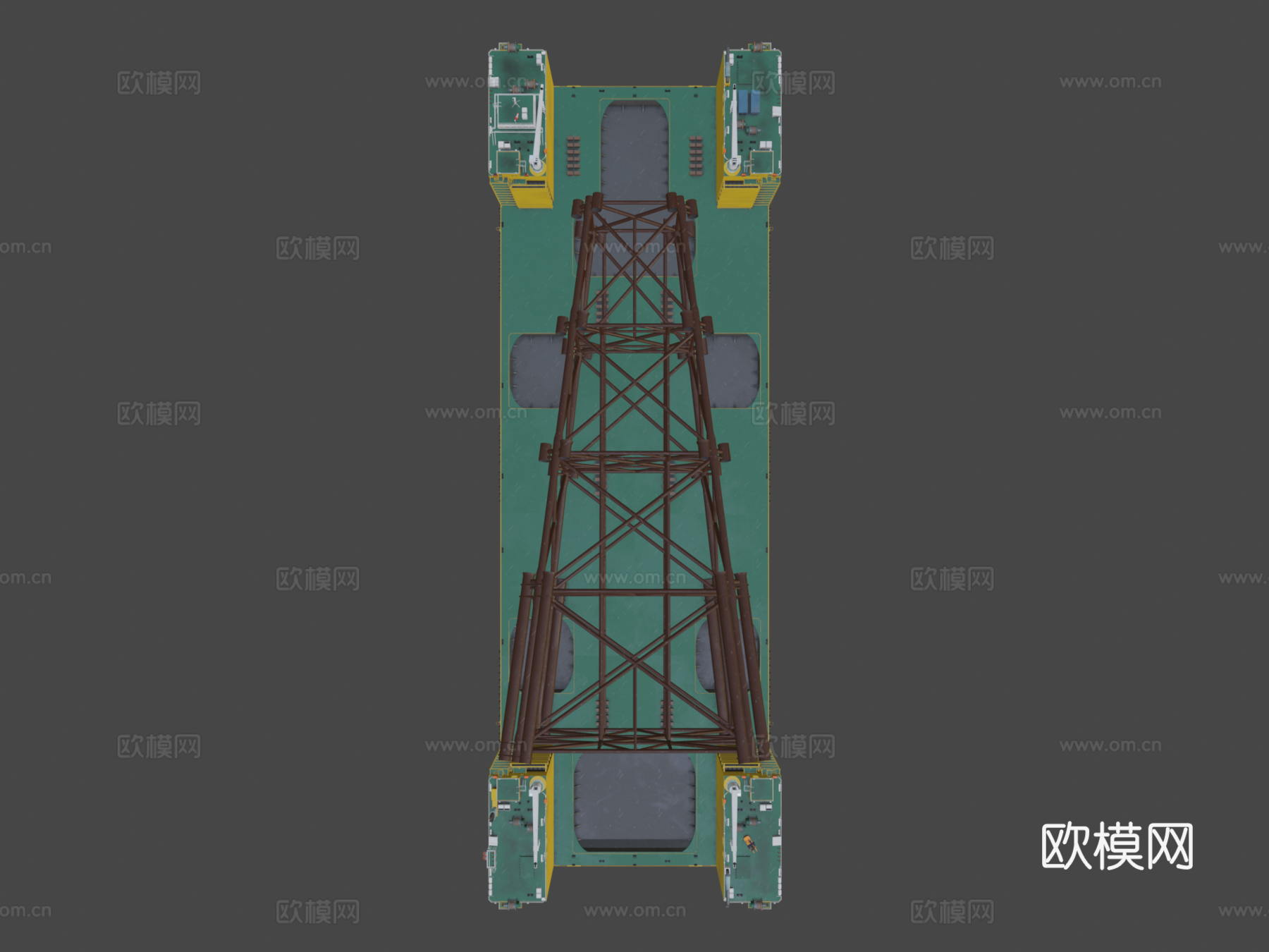 重型起重船3d模型
