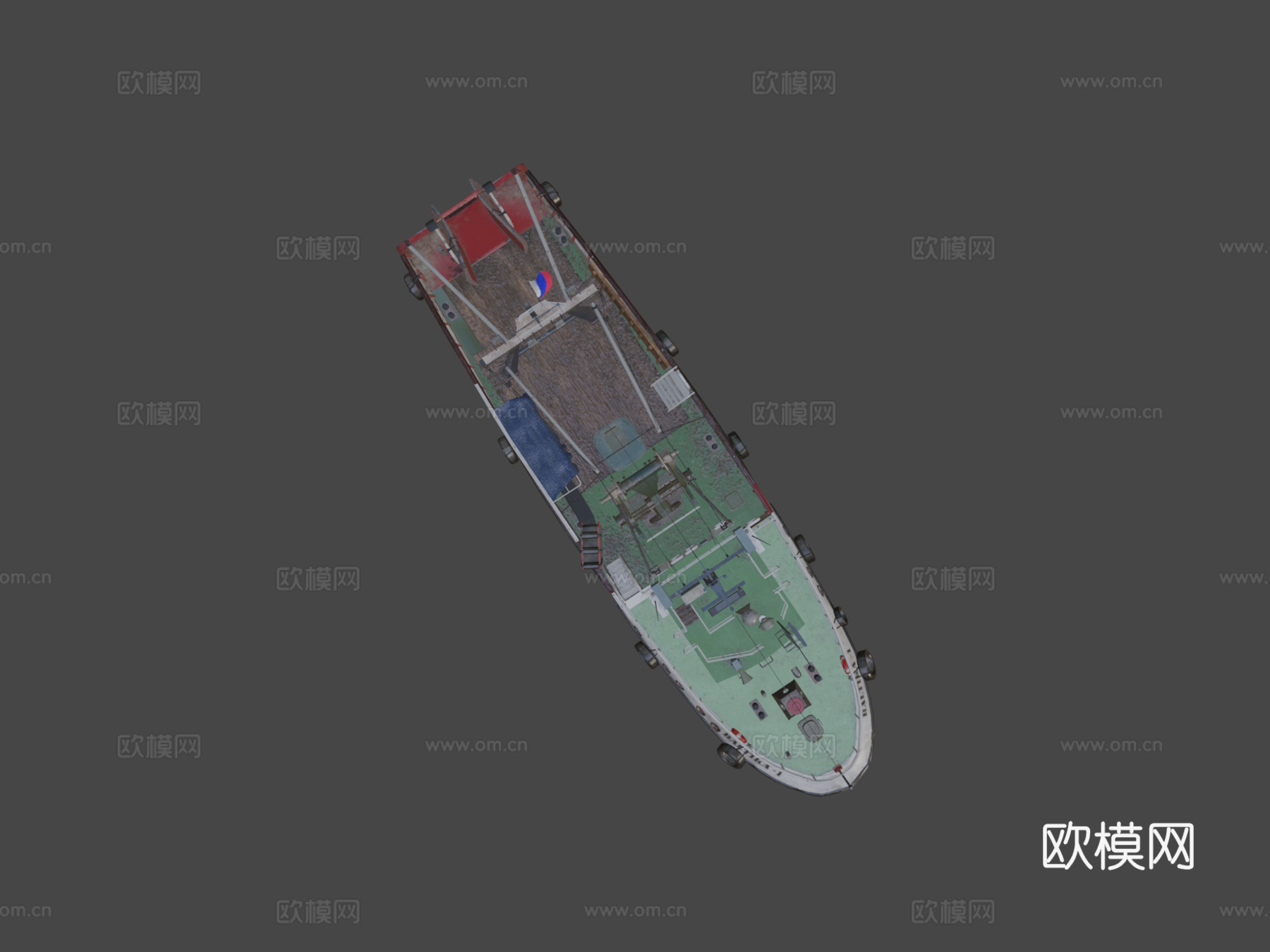 捕捞船只 拖网渔船3d模型