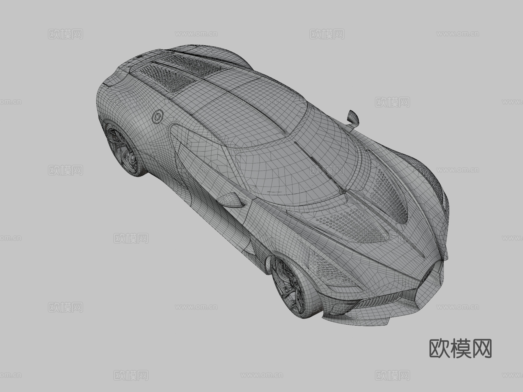 布加迪 黑色汽车 轿车 跑车3d模型