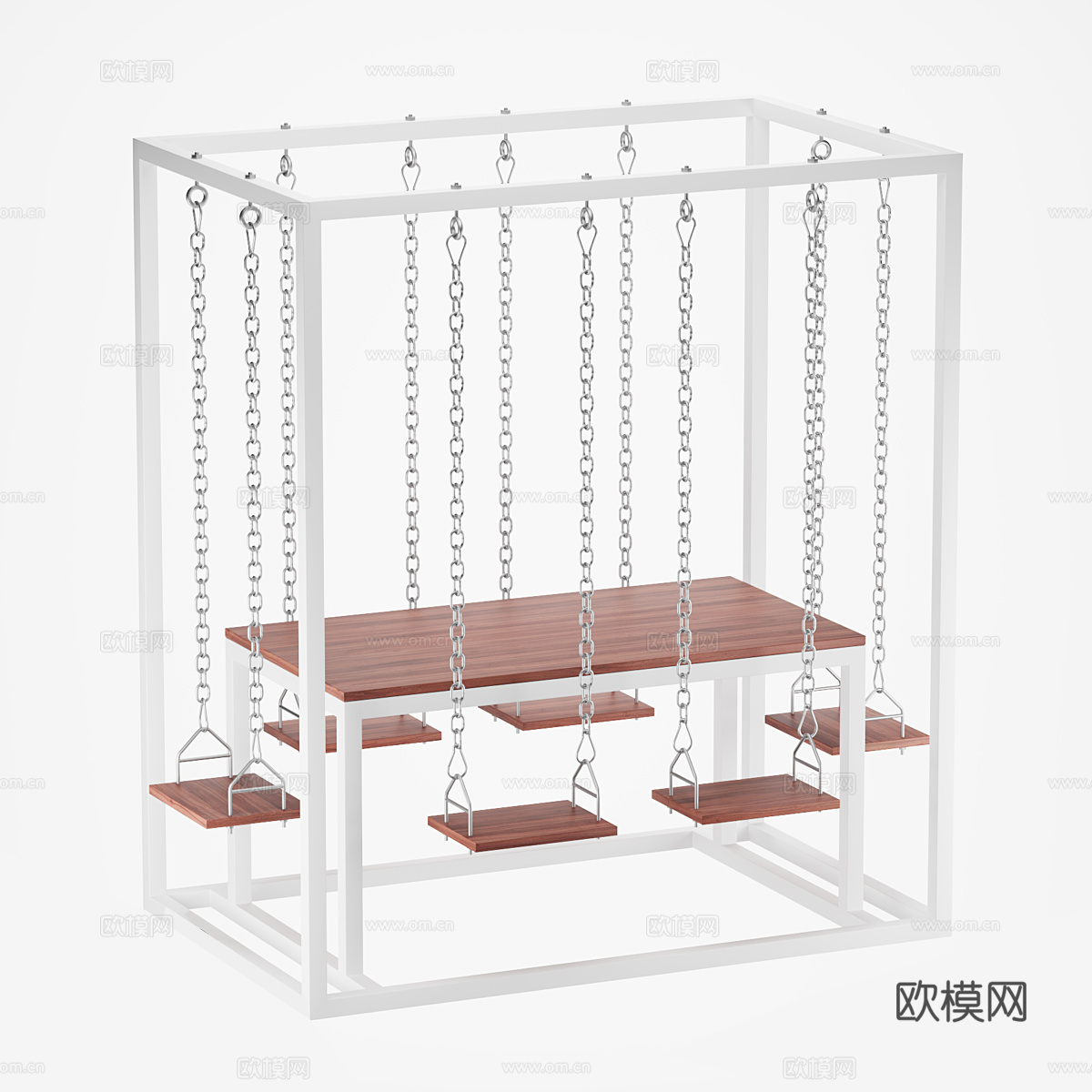 现代公园游乐设施3d模型