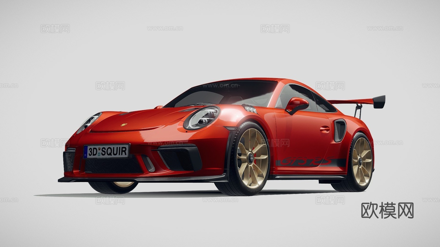 保时捷911 GT3 RS 2019 汽车 跑车3d模型