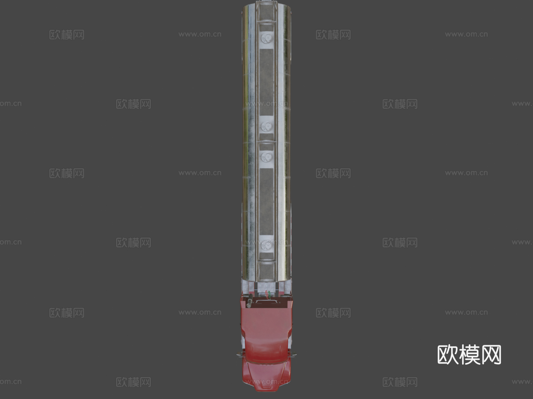 半挂车油罐车3d模型