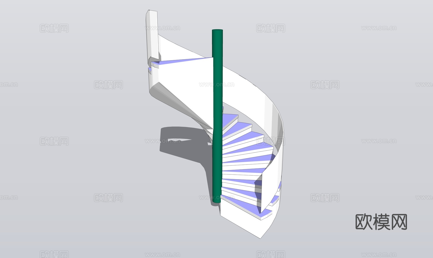 扶手旋转楼梯su模型