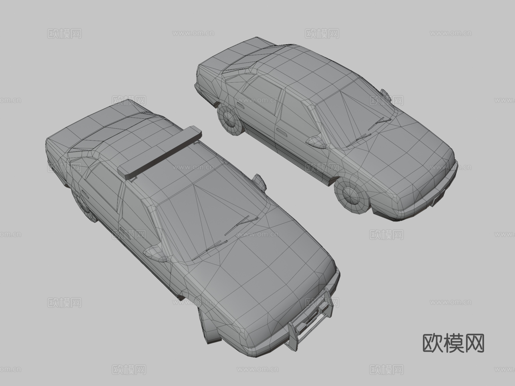 汽车 轿车 警车3d模型