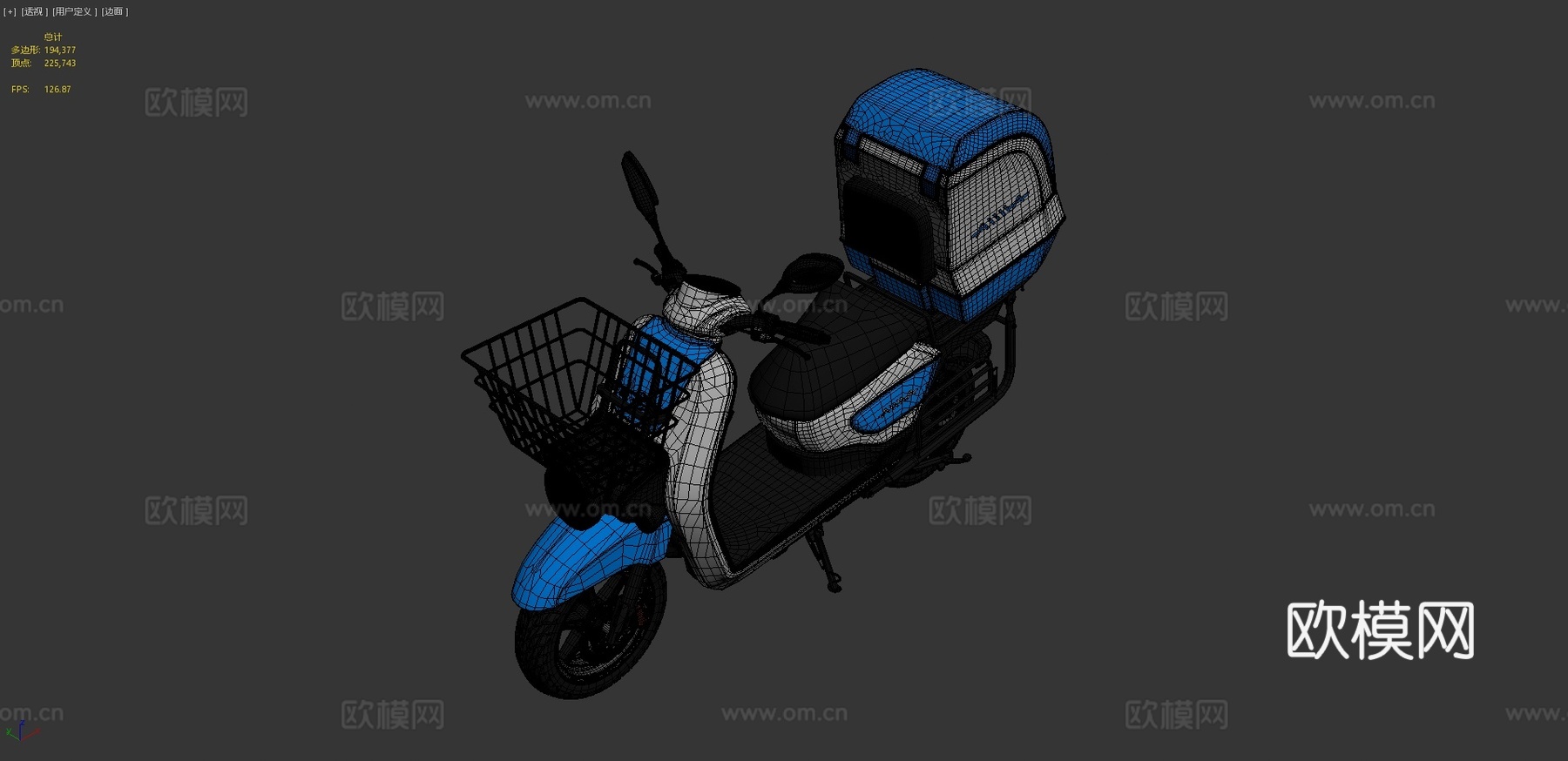 电动车 摩托车3d模型