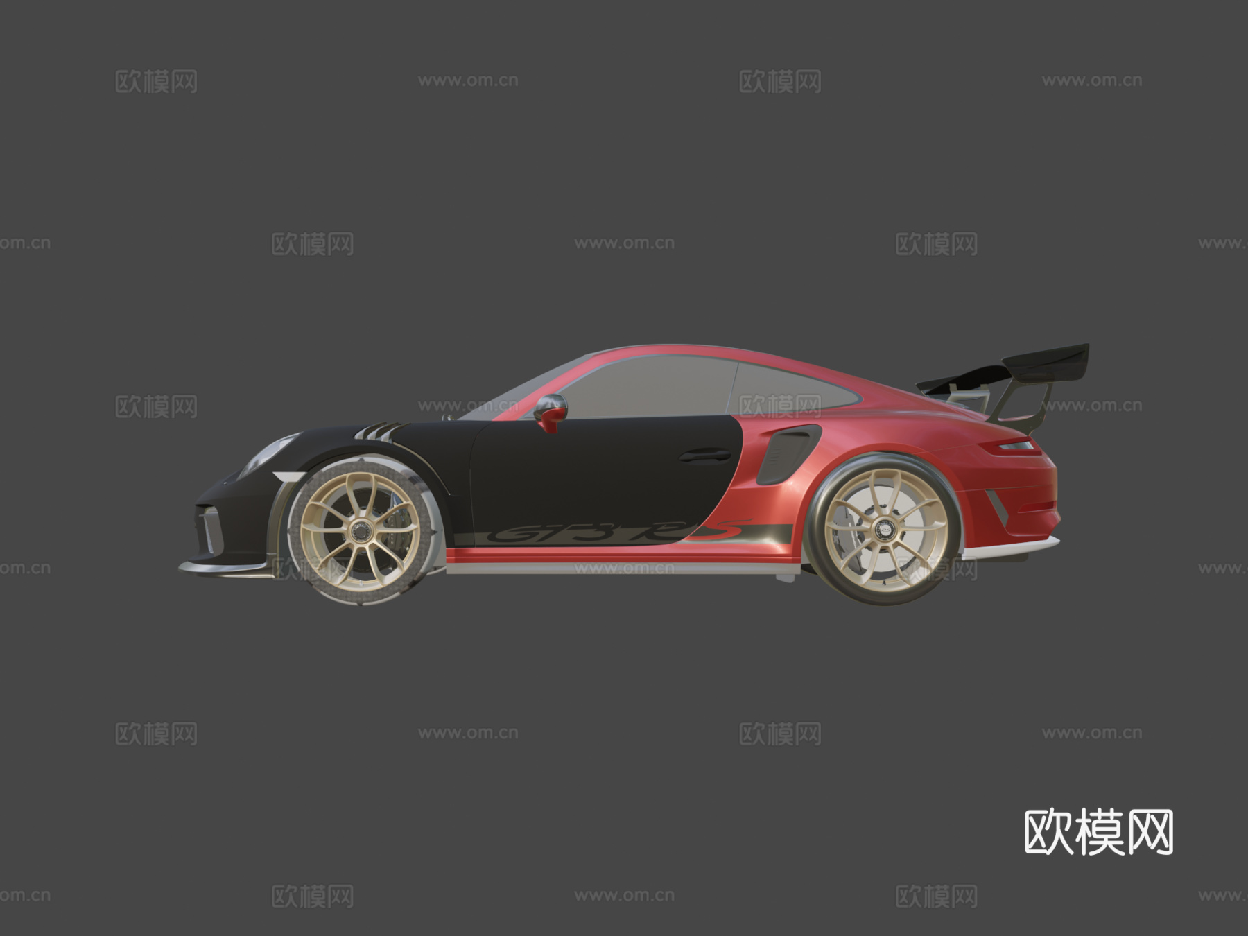 保时捷911 GT3 RS 2019 汽车 跑车3d模型