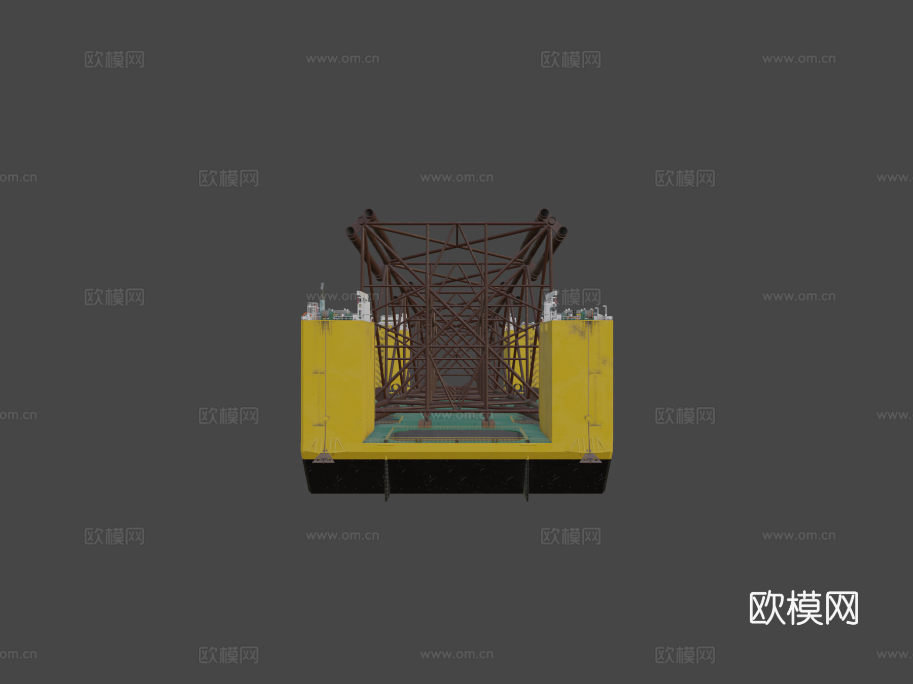 重型起重船3d模型