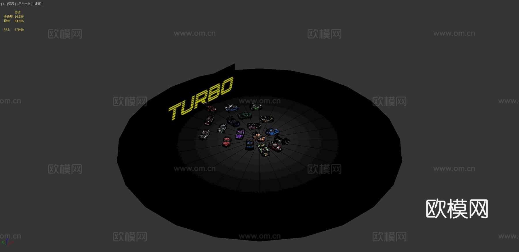 涡轮汽车 卡通赛车3d模型