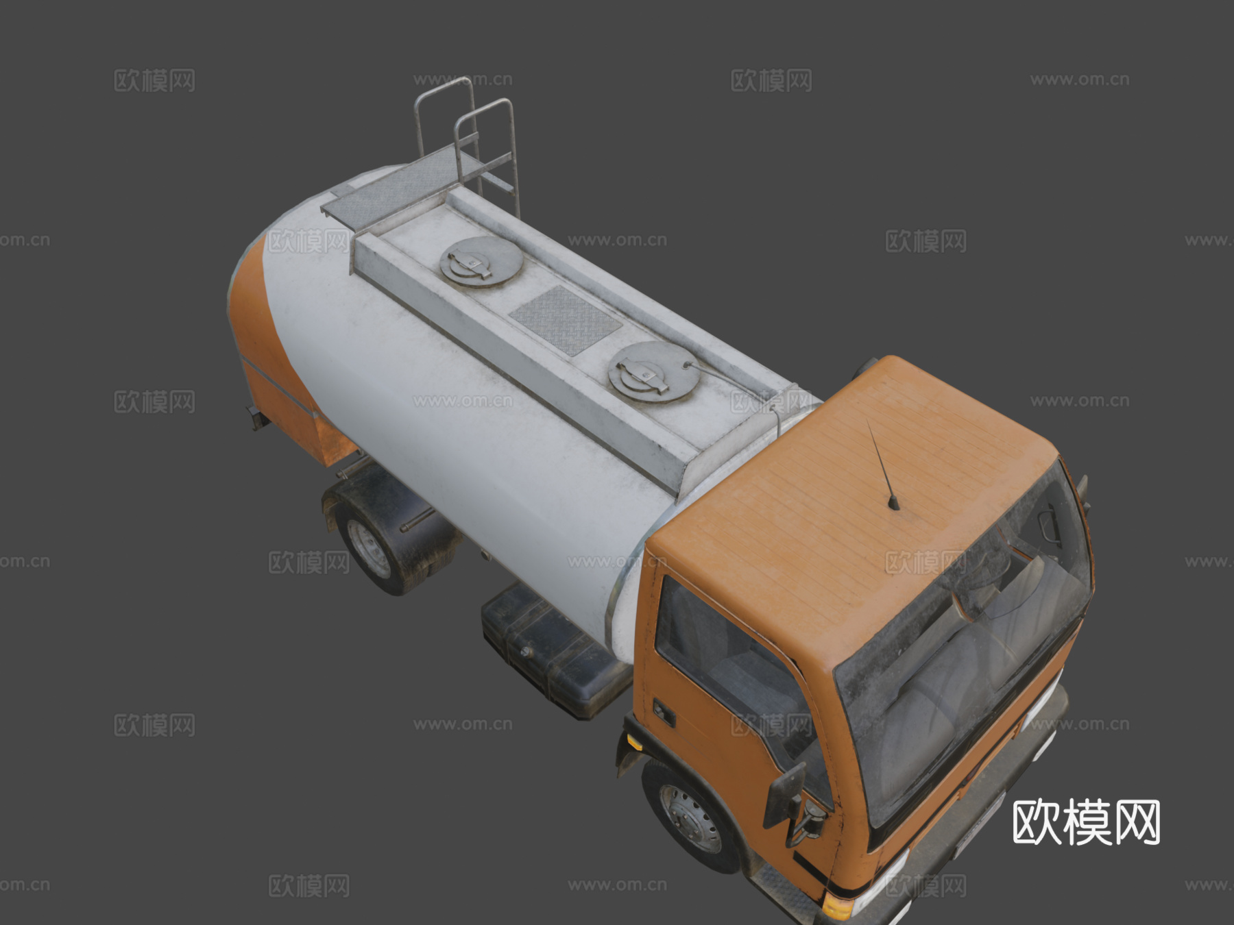 水罐车 运输车 水泥车3d模型下载（渲染图5）