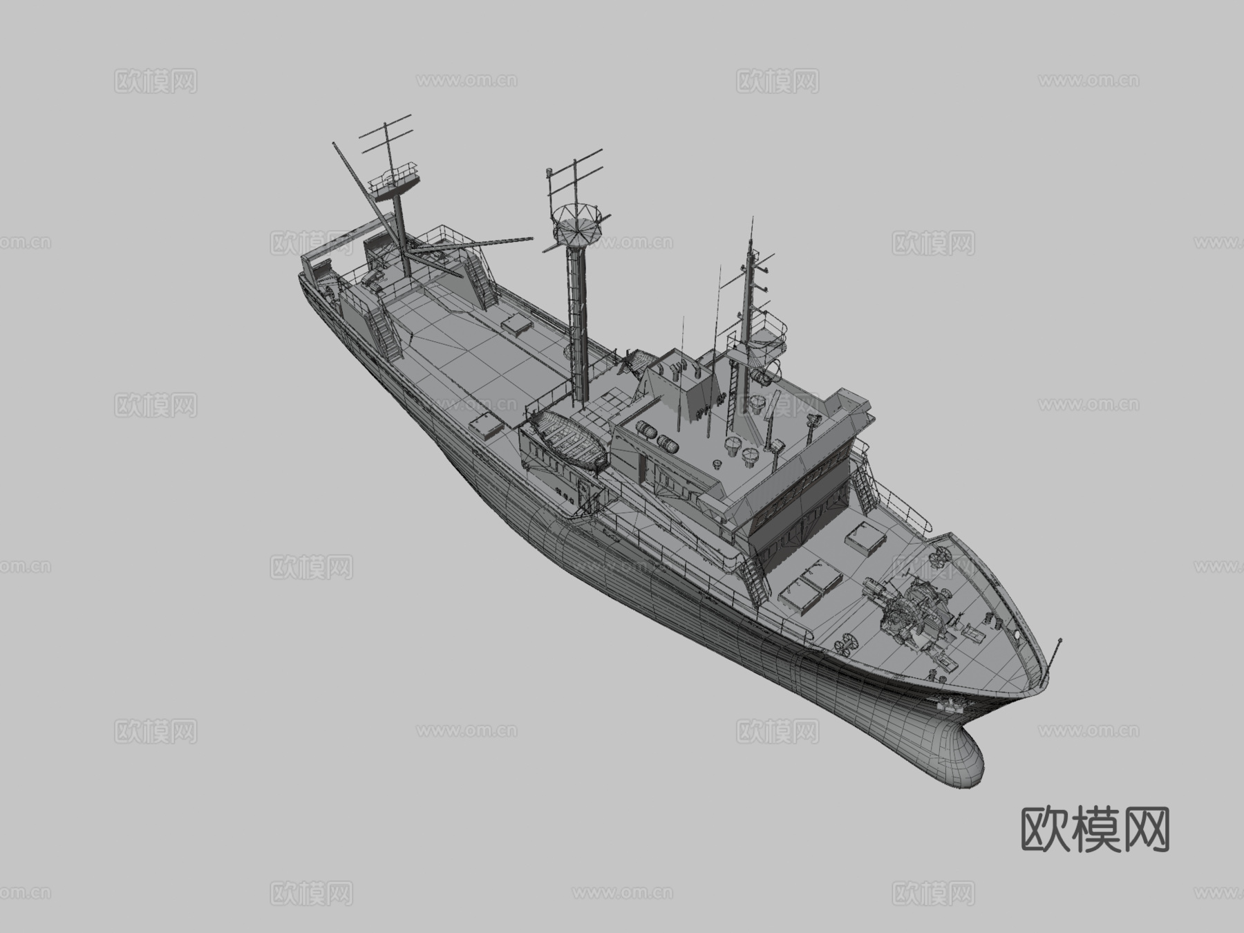 渔船 轮船 船只3d模型