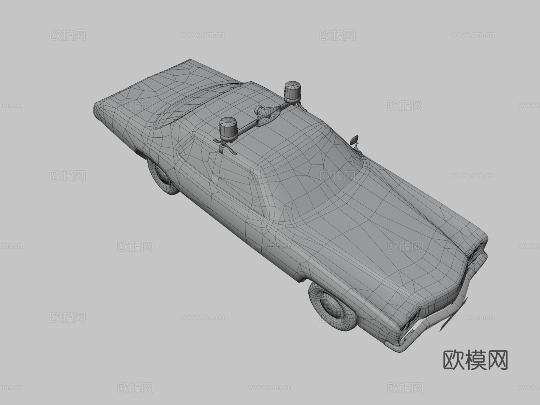 年雪佛兰黑斑羚Mk5警车3d模型