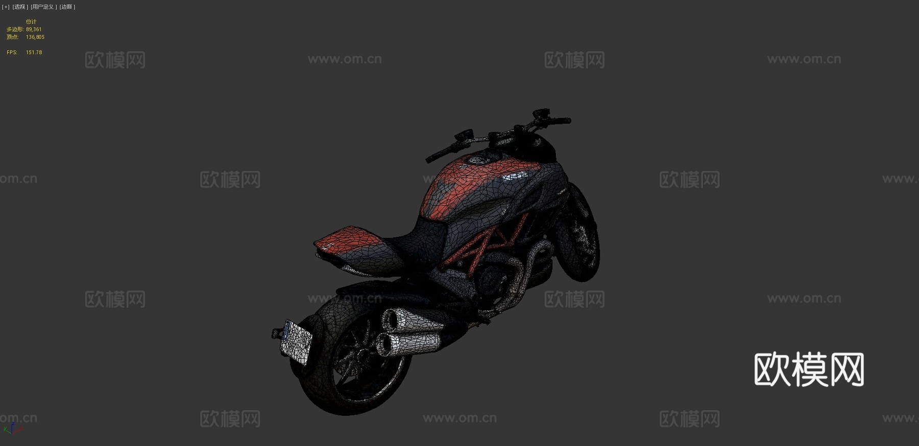 杜卡迪摩托车 机车3d模型