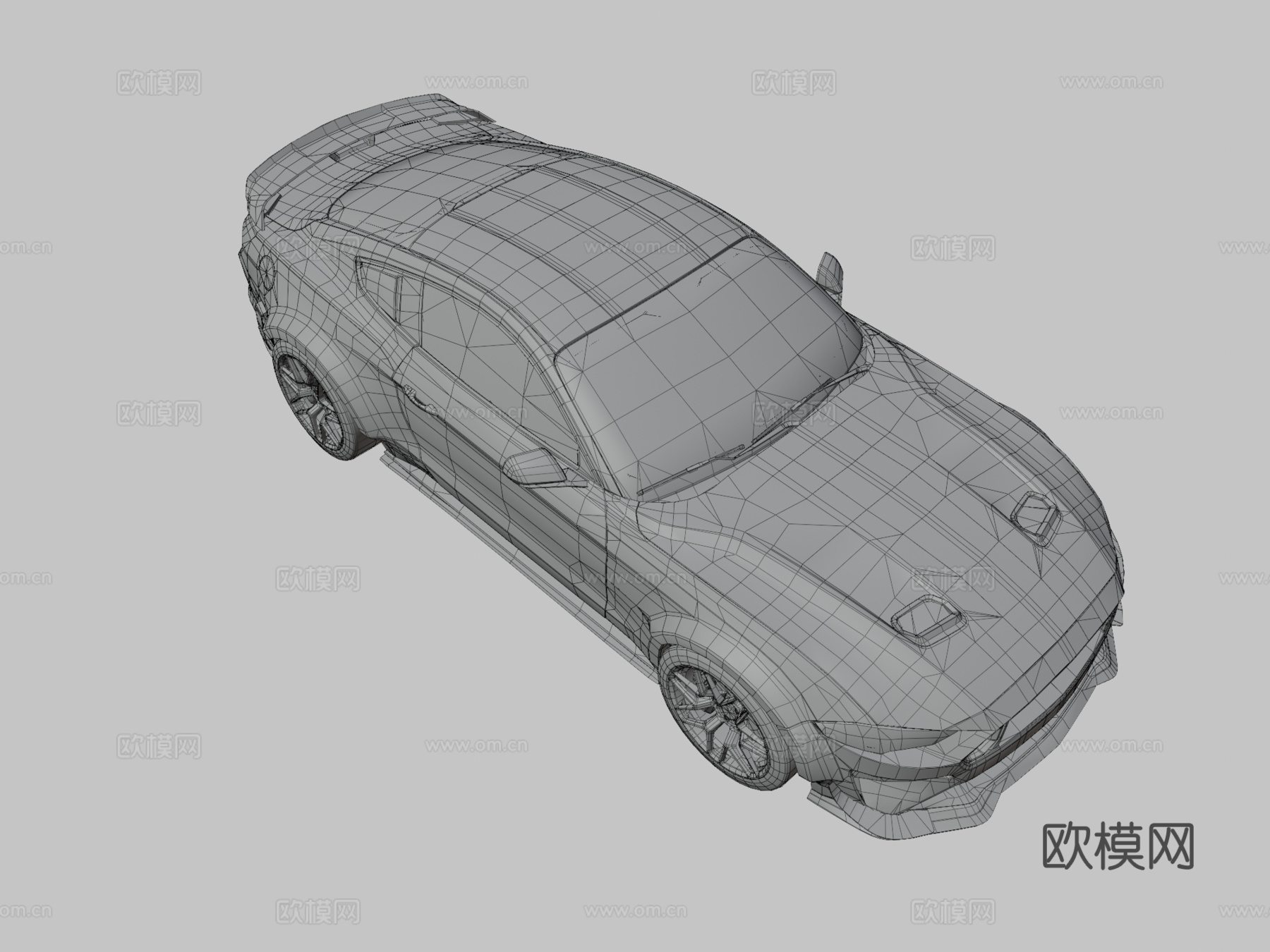 福特野马汽车 跑车3d模型