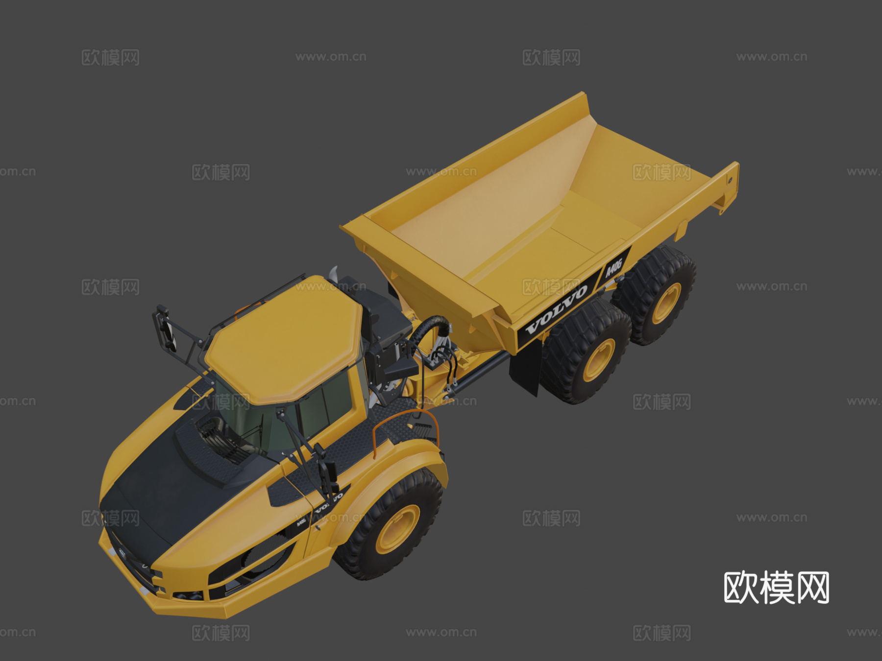 沃尔沃A40G 工程车 运输车3d模型下载（渲染图8）