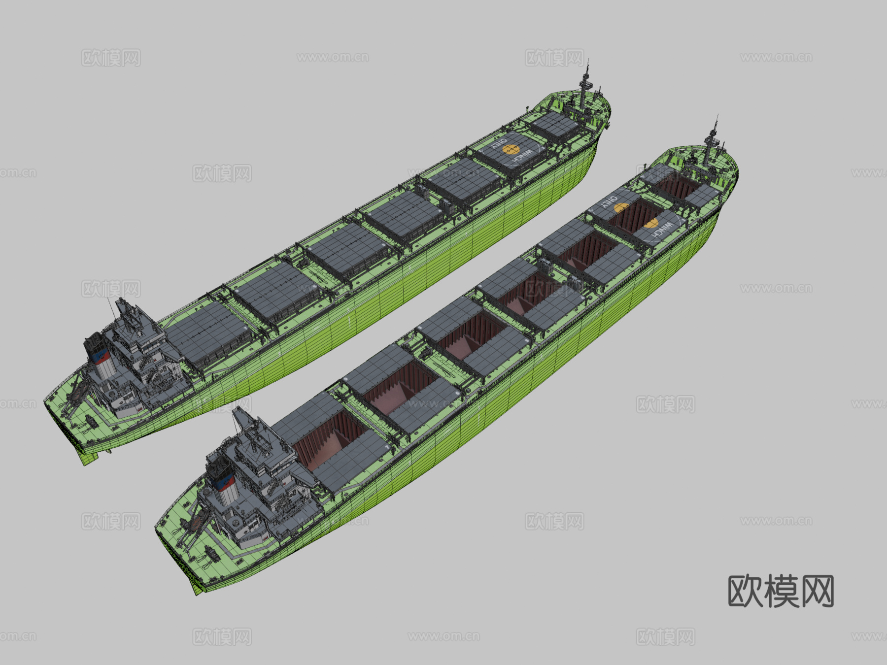 货船 邮轮 轮船3d模型