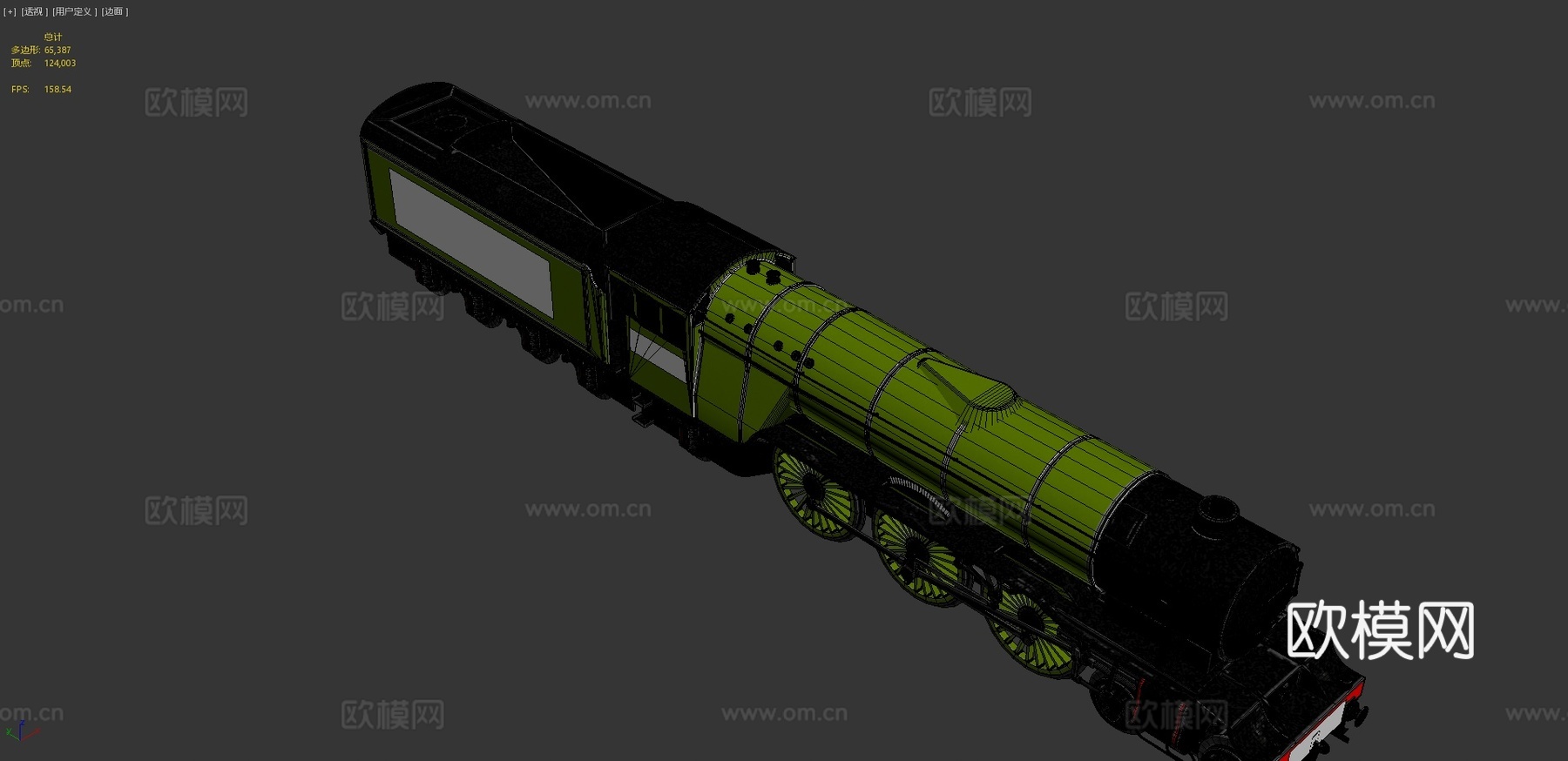 雷诺Caravella 火车 铁轨 动车3d模型