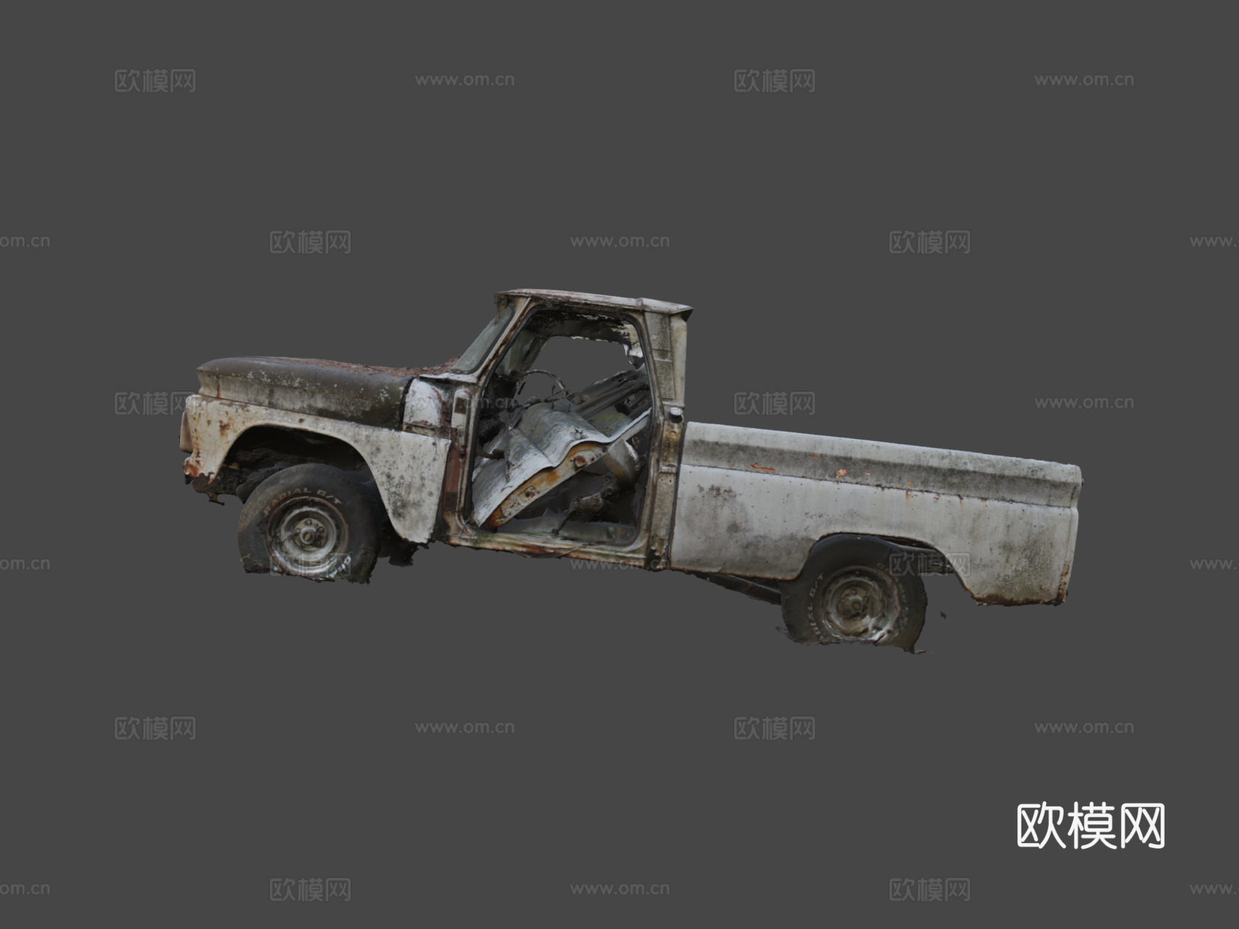 废弃零件卡车3d模型下载（渲染图6）