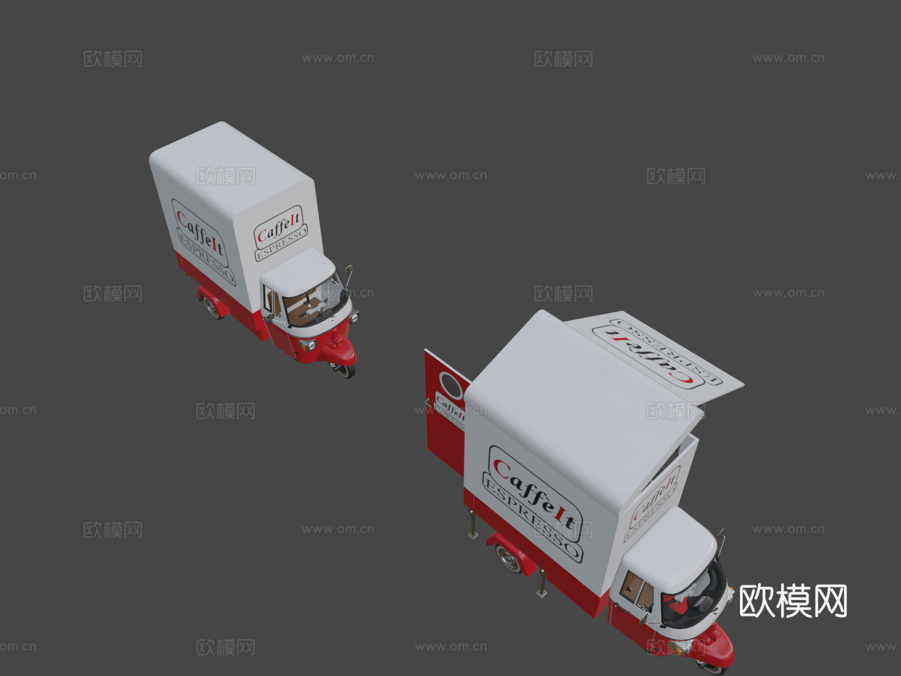 小吃车 贩卖车 摊位车3d模型