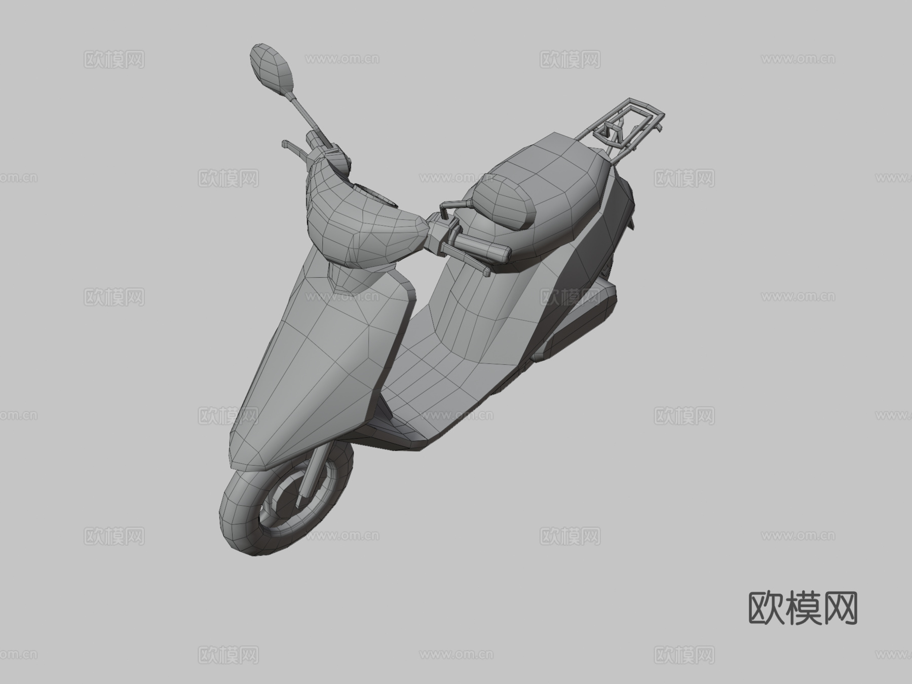 女式摩托车3d模型下载（渲染图3）