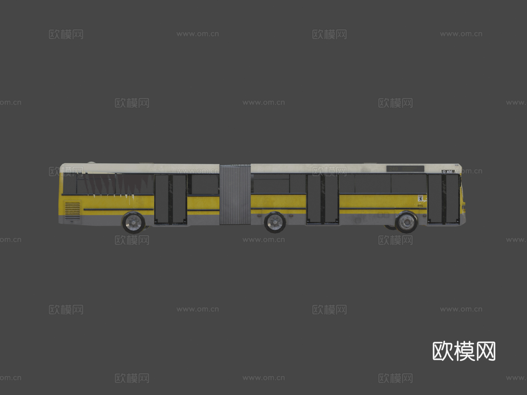 奔驰O 405 G巴士 公交车3d模型