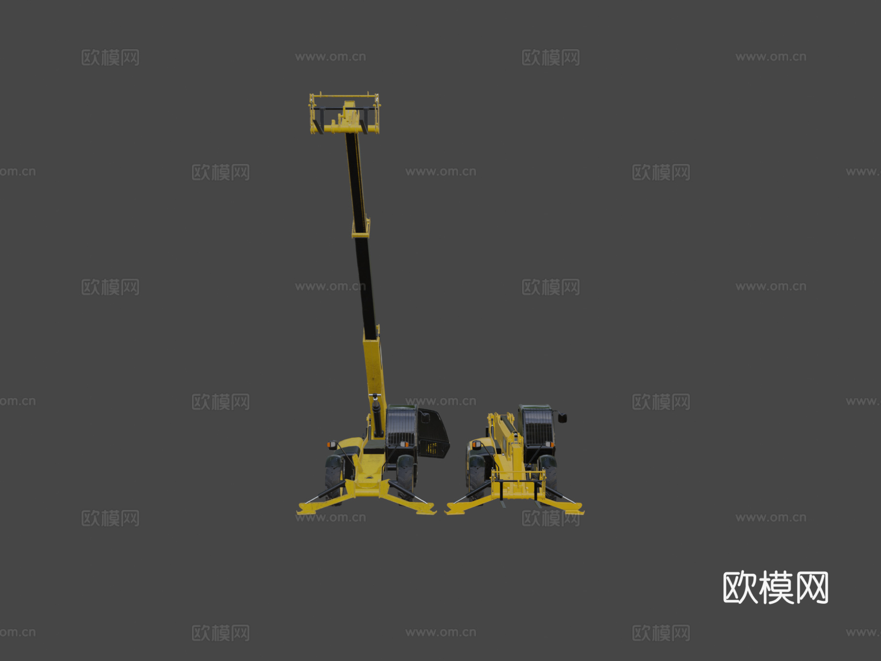 JCB 工程车 挖掘机 铲土机3d模型