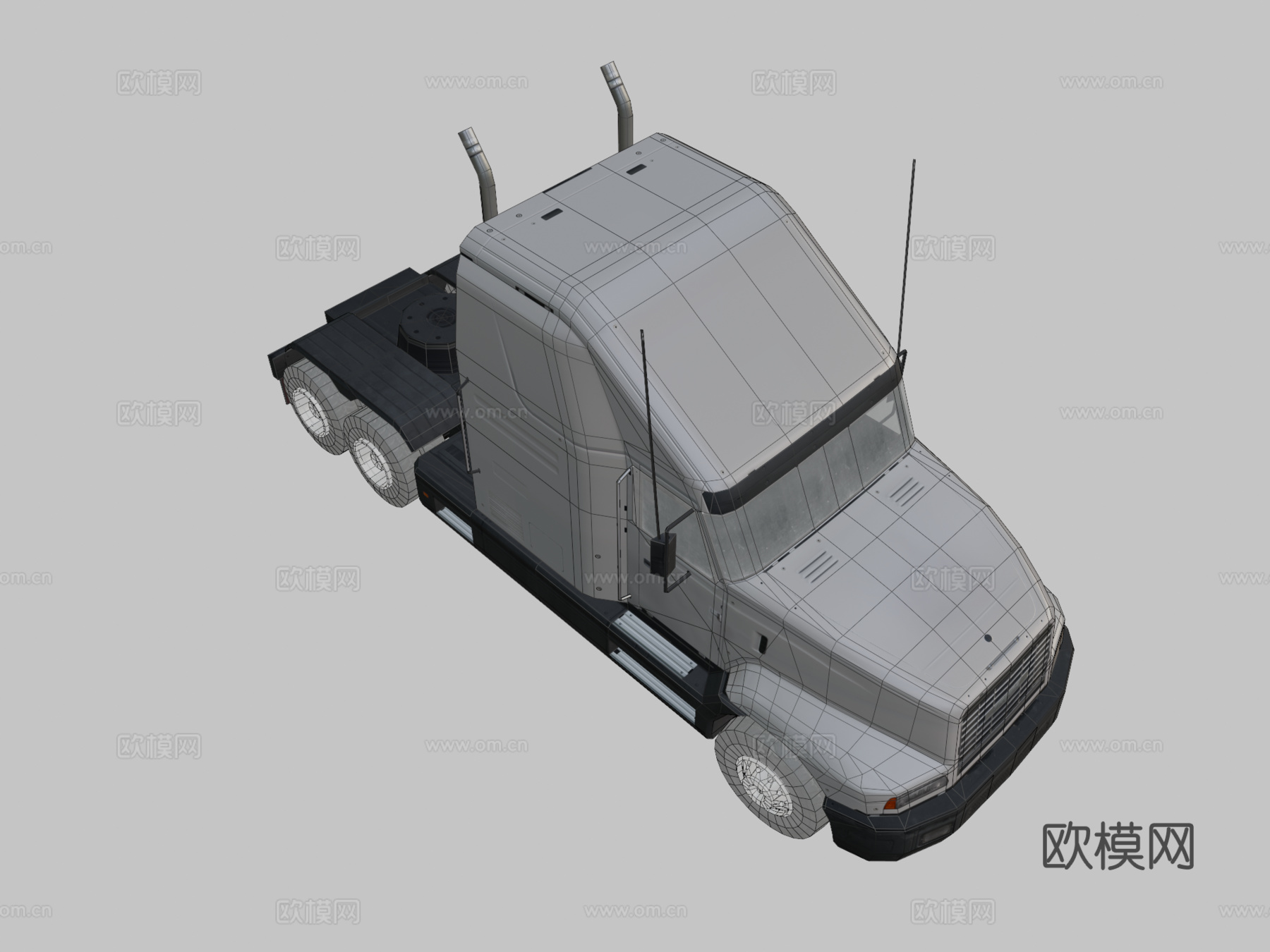 汽车 半挂车3d模型