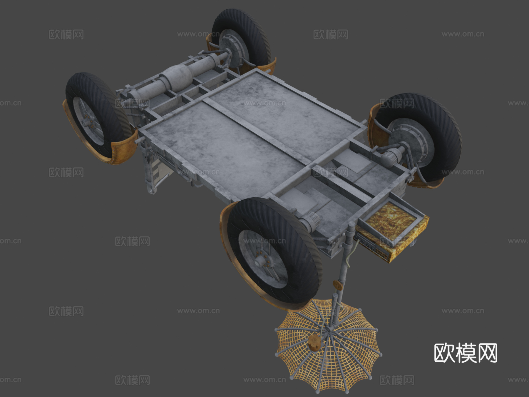 阿波罗月球车 探测车3d模型