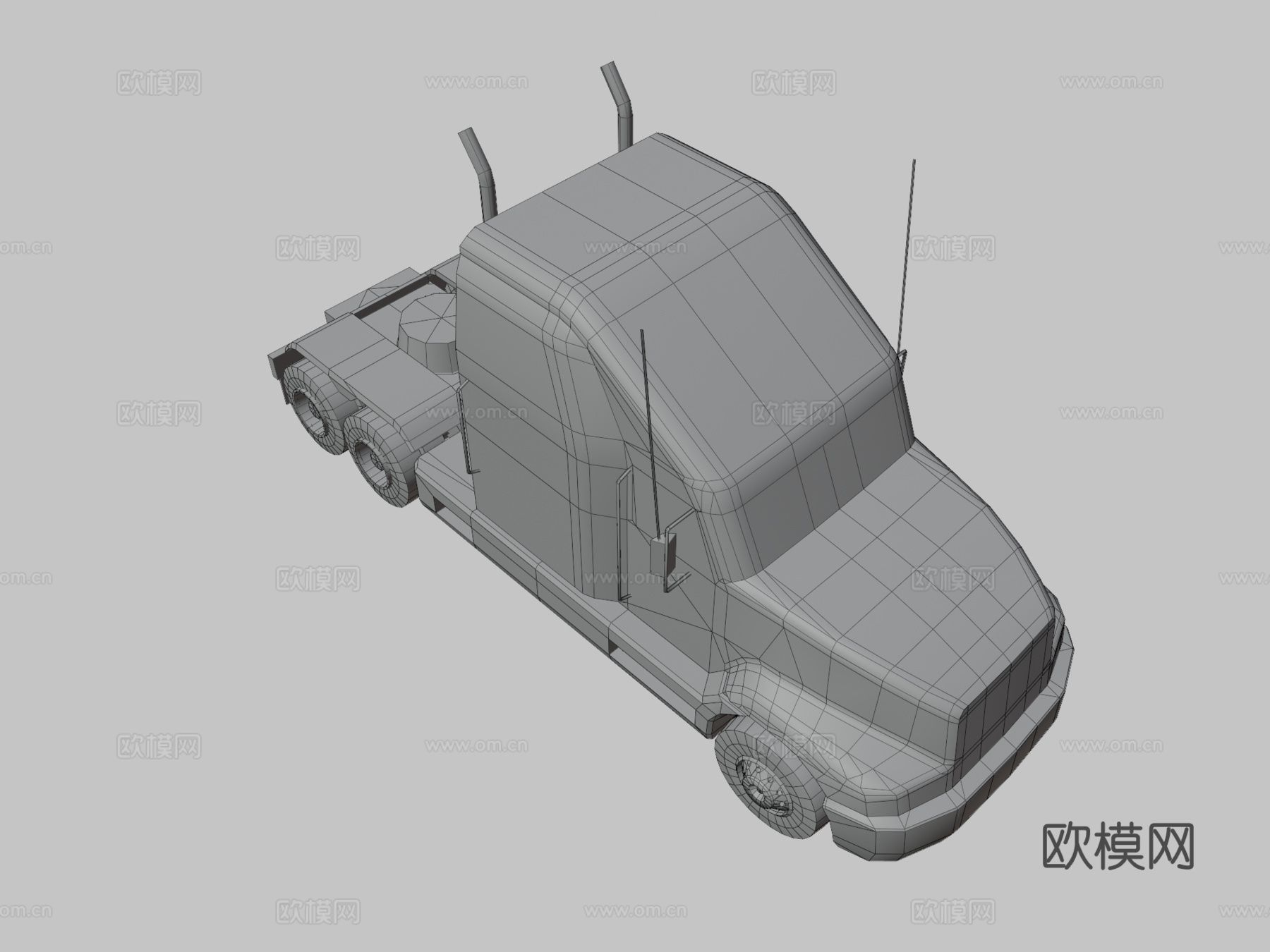 汽车 半挂车3d模型