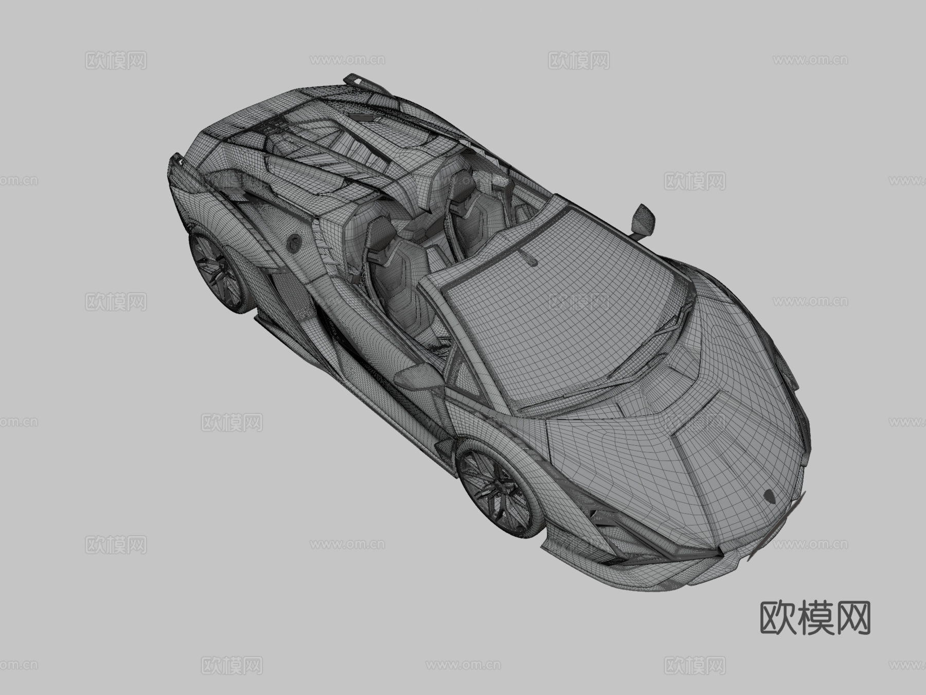 兰博基尼Sian Roadster 2021 汽车 跑车 超跑3d模型