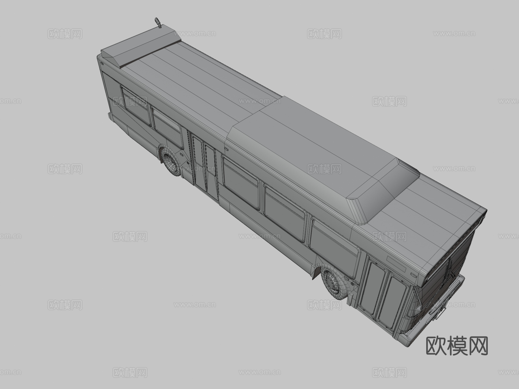 城市巴士 公交车3d模型下载（渲染图3）