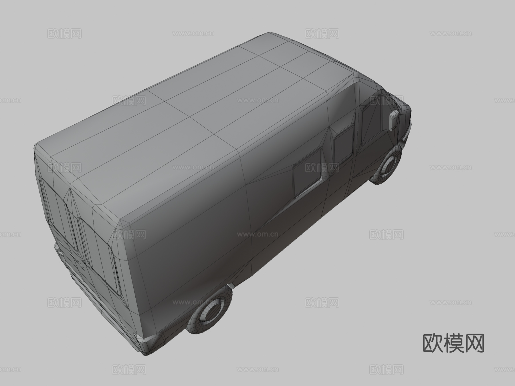 汽车 面包车 运输车3d模型