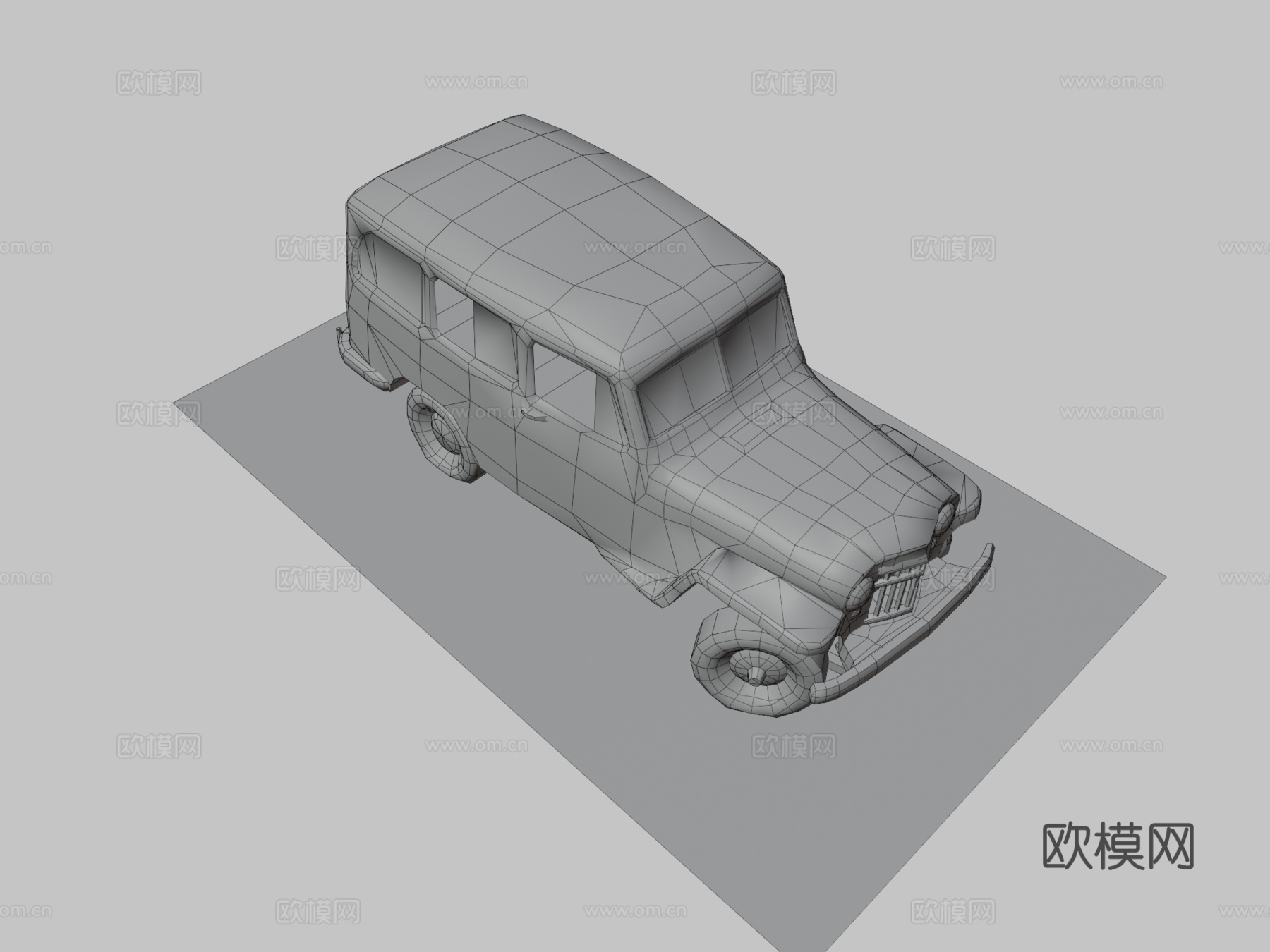 威利斯汽车 卡车 公用车3d模型