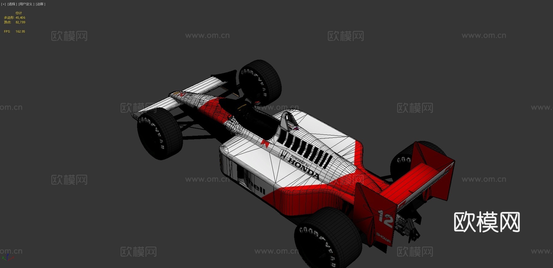 埃尔顿塞纳F1赛车 汽车3d模型