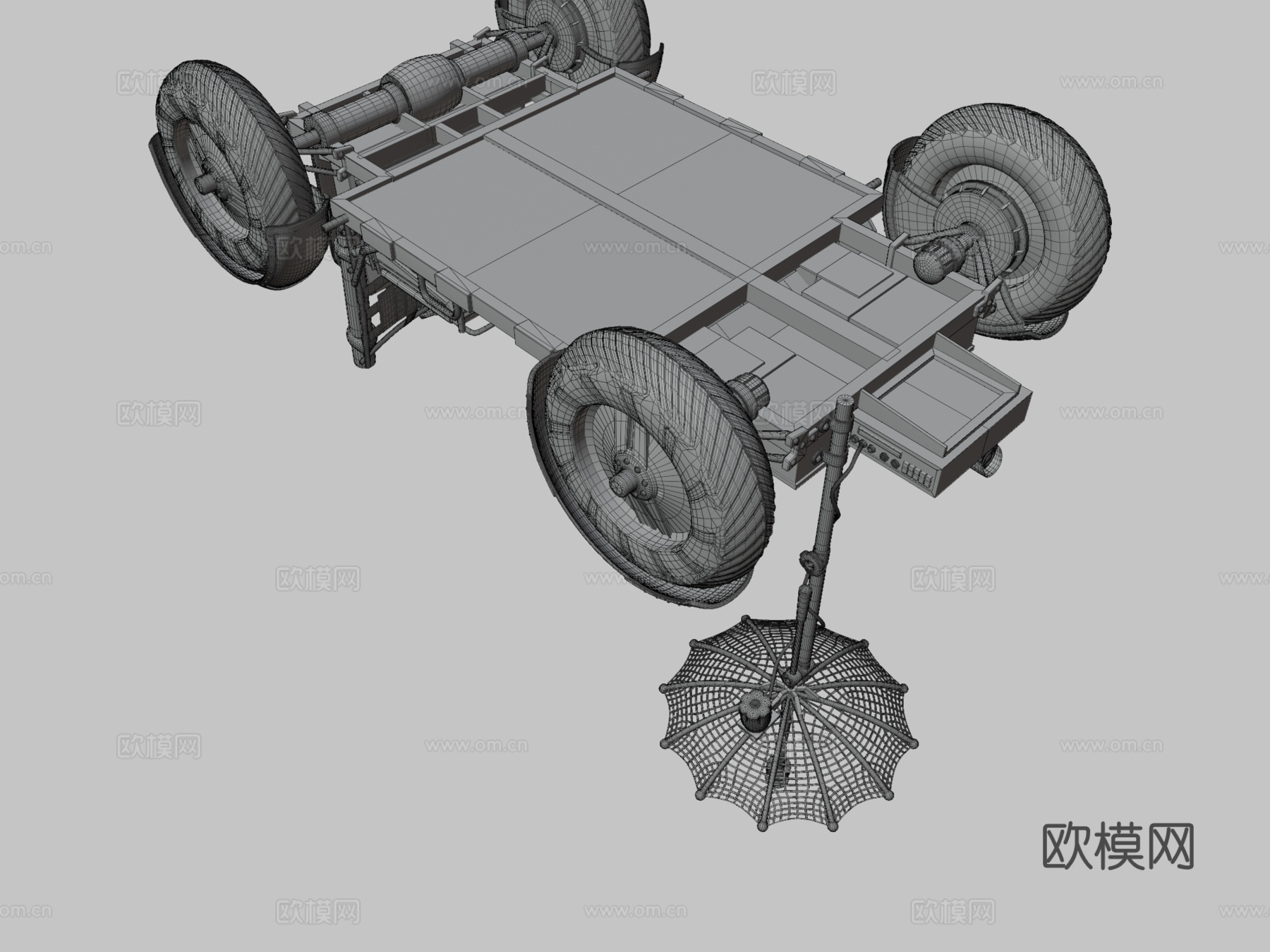 阿波罗月球车 探测车3d模型