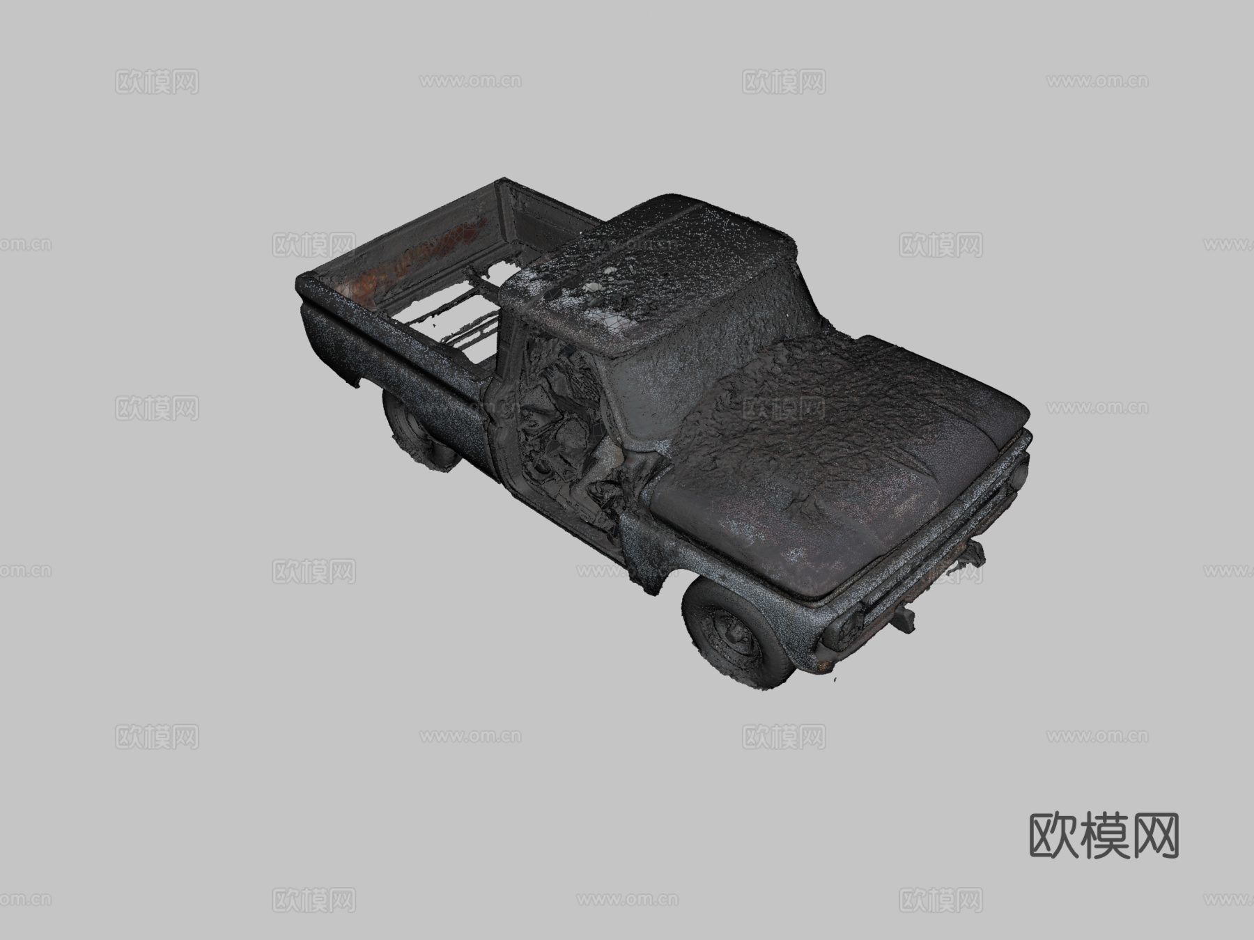 废弃零件卡车3d模型下载（渲染图2）