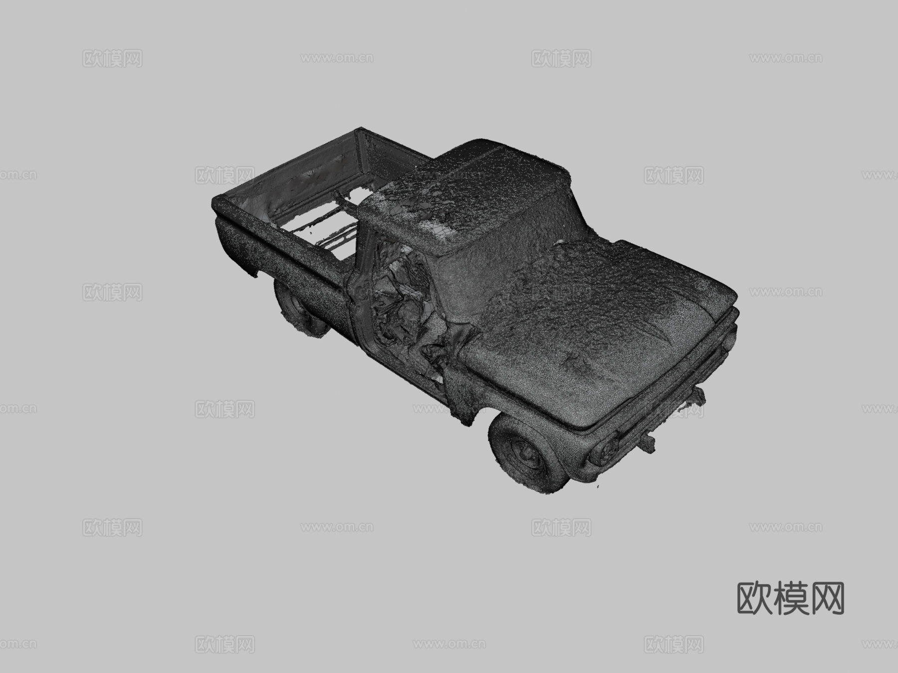 废弃零件卡车3d模型下载（渲染图3）