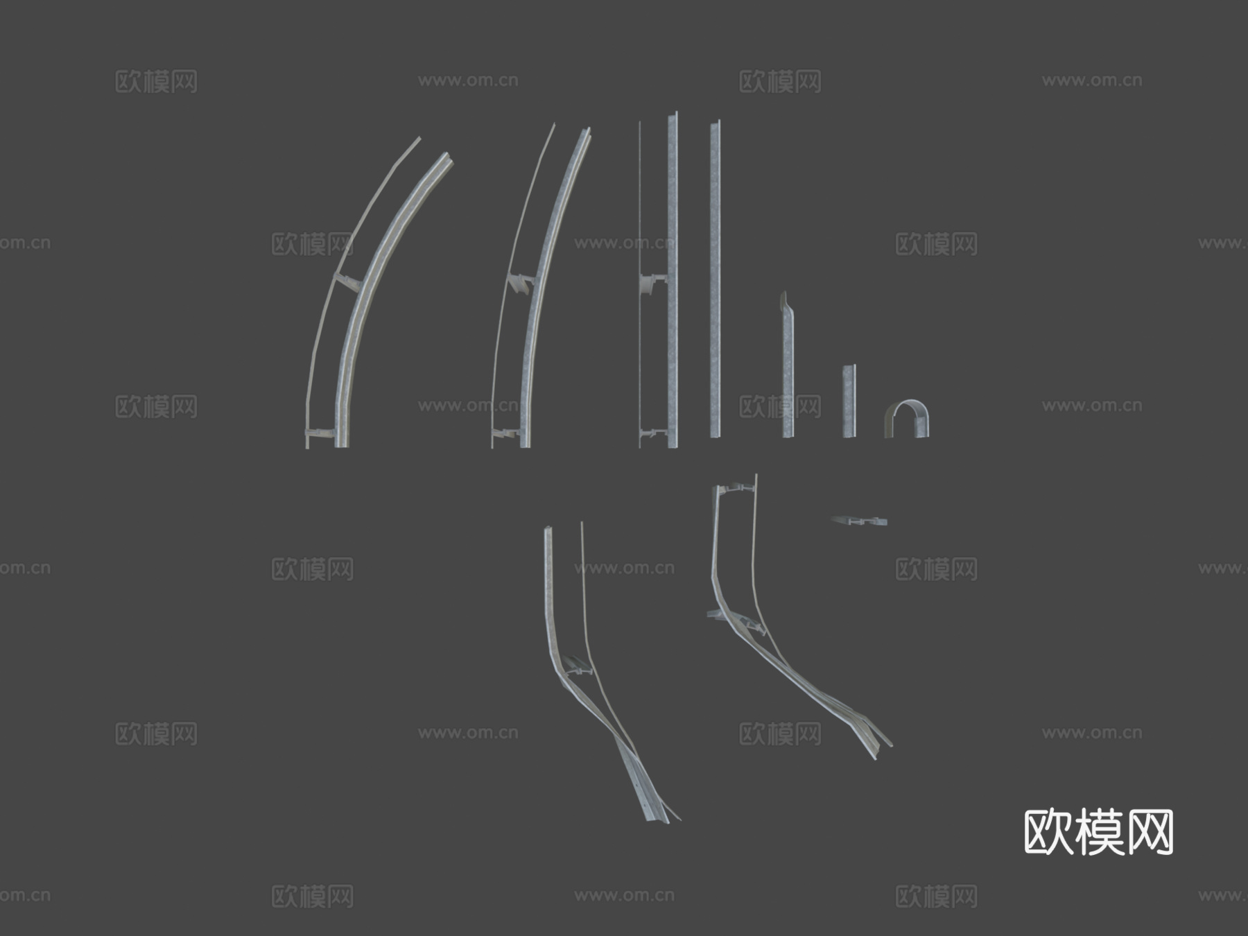 道路安全障碍物3d模型