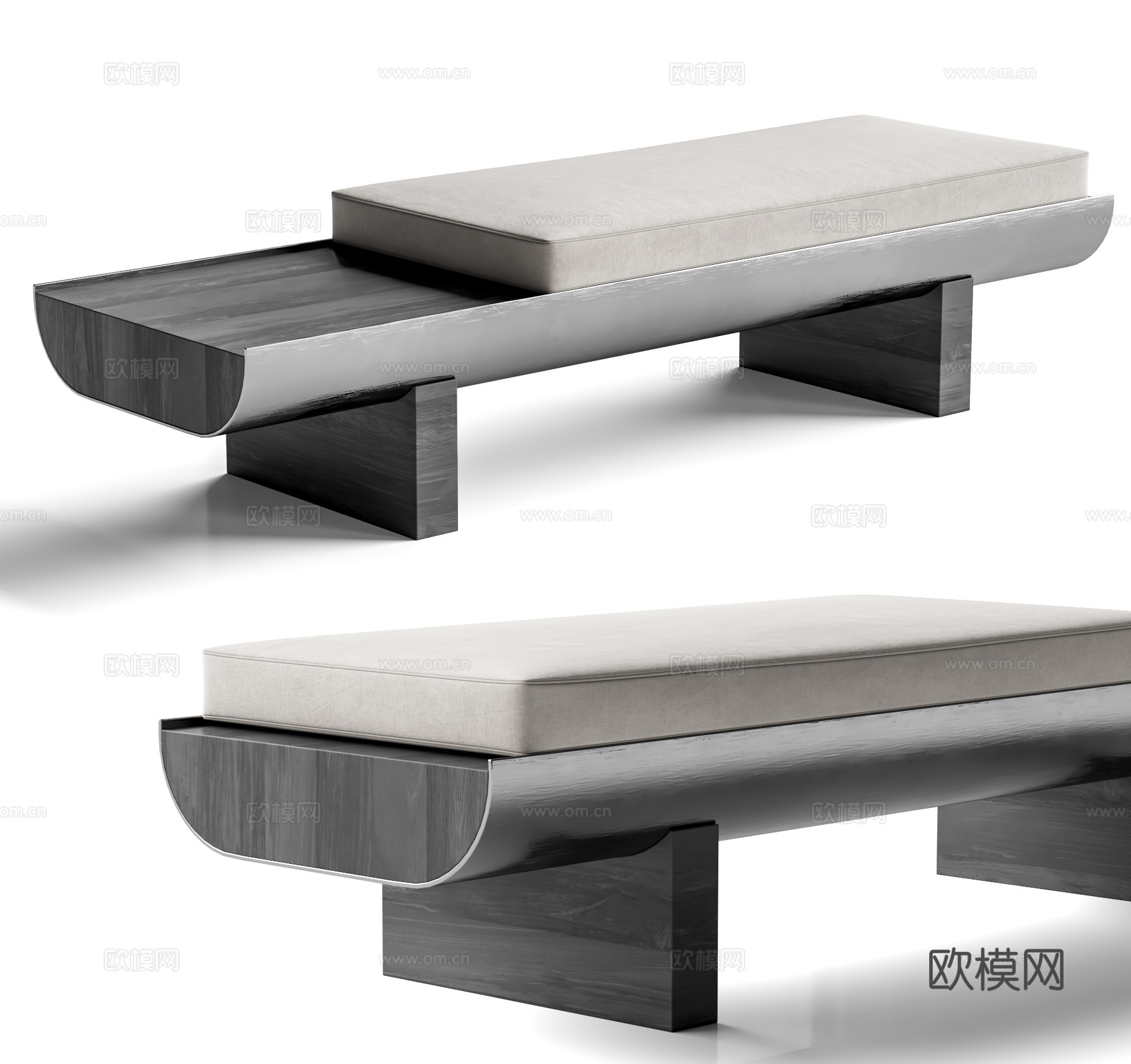 Minotti 凳子 沙发凳 长凳 换鞋凳3d模型