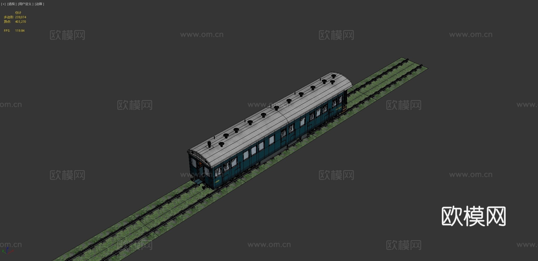 蒸汽火车3d模型