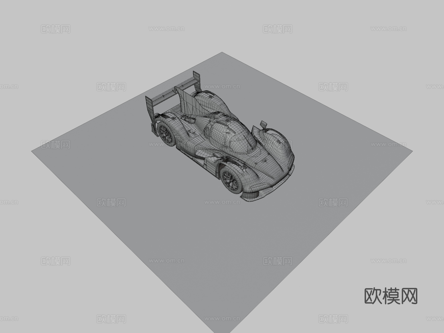 卡通超车 跑车3d模型