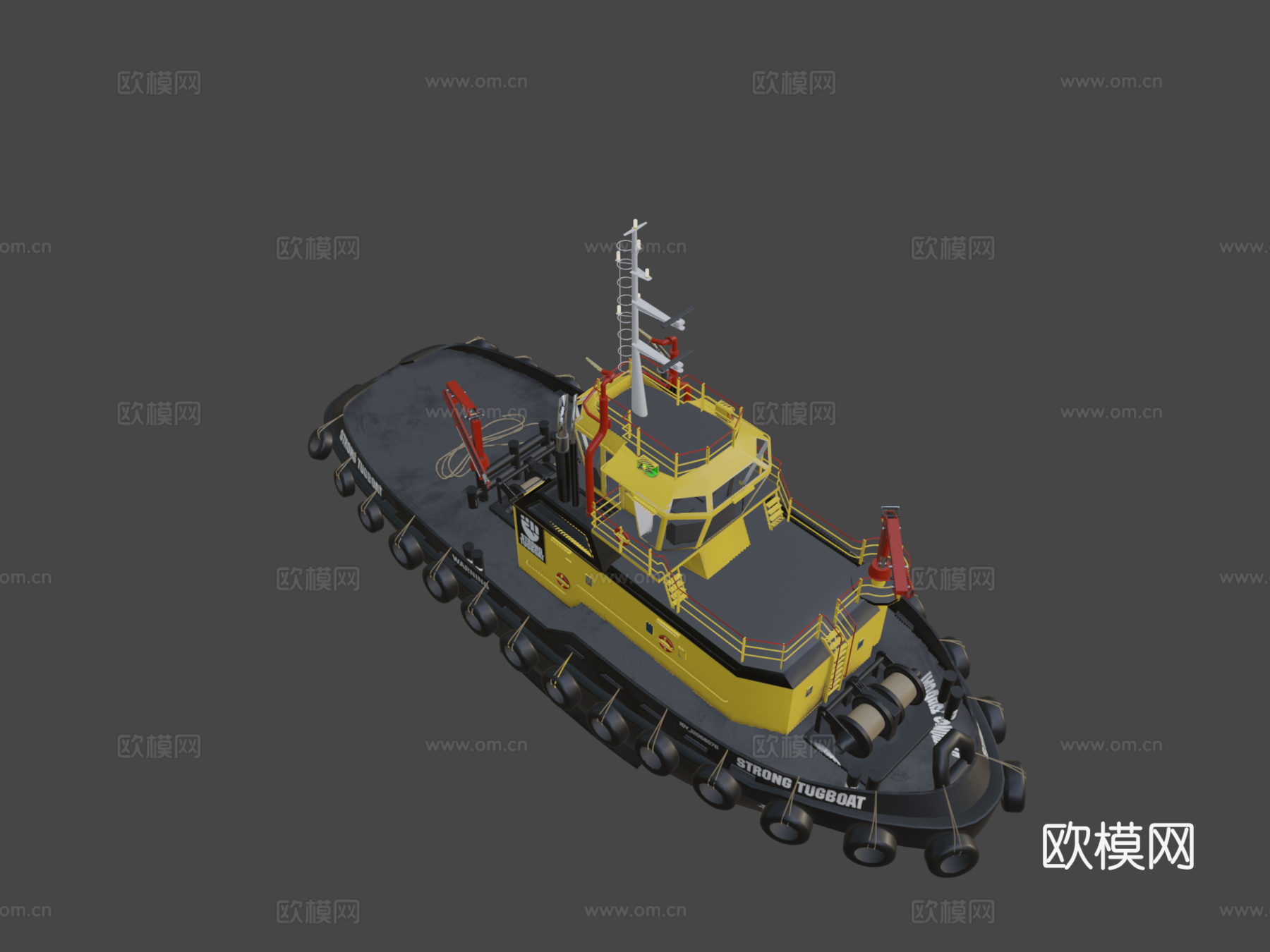 拖船3d模型下载（渲染图8）