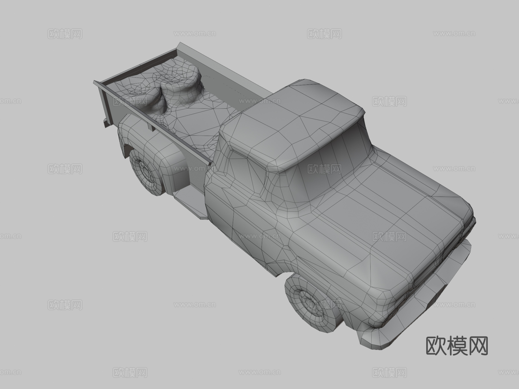 战后风卡车 汽车3d模型