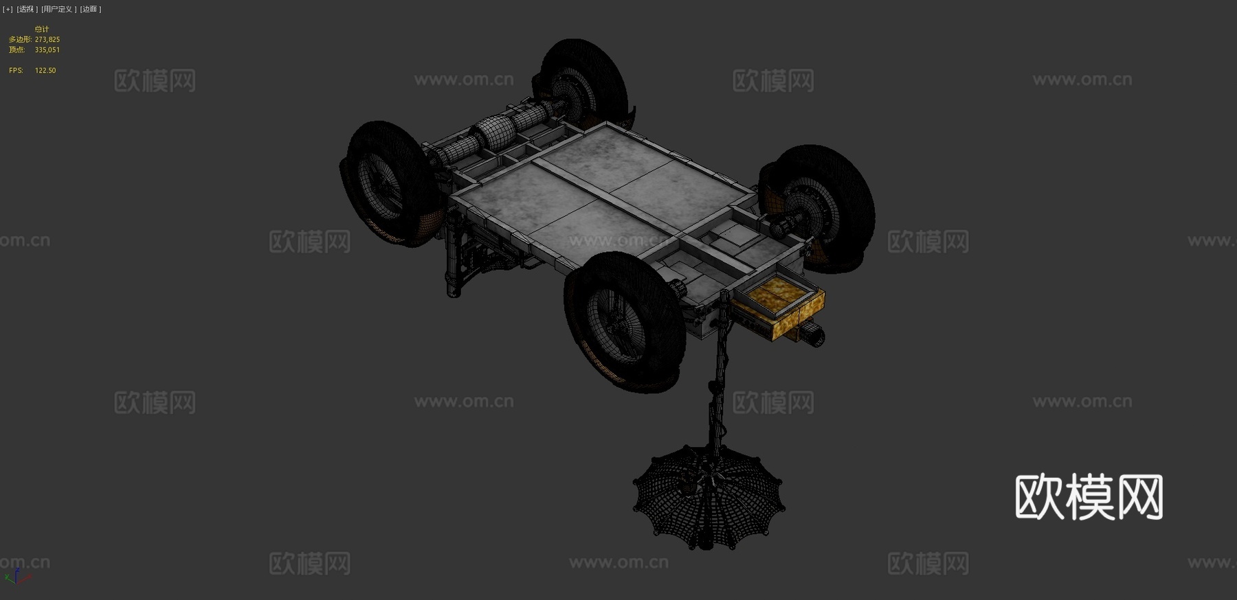 阿波罗月球车 探测车3d模型